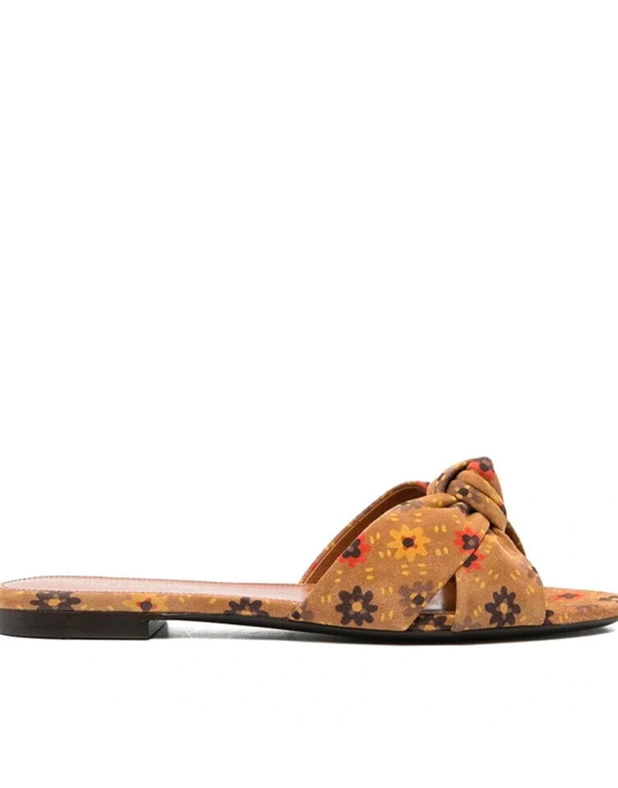 Saint Laurent Bianca Knotted Suede Slides