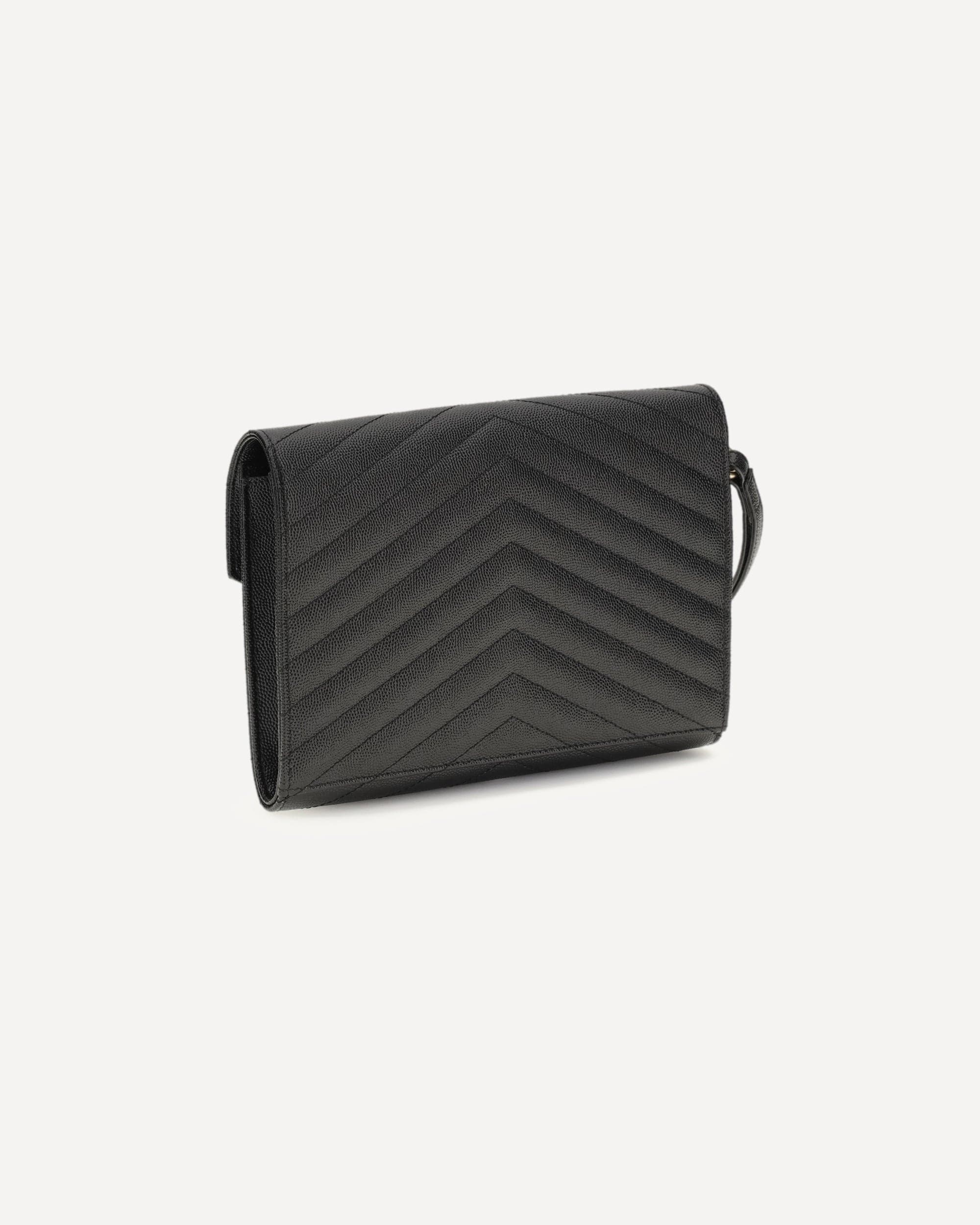 Saint Laurent Black Calfskin Clutch