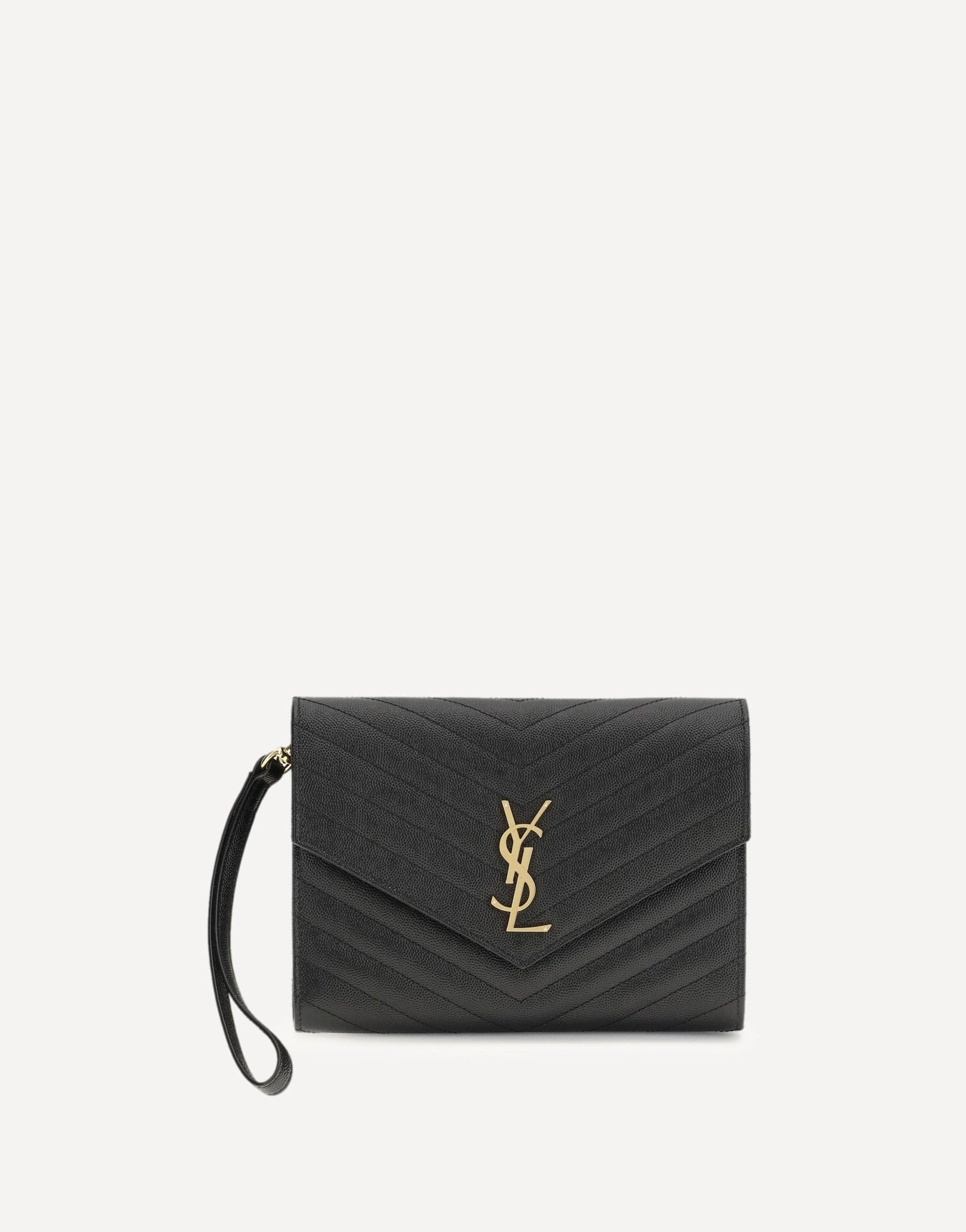 Saint Laurent Black Calfskin Clutch