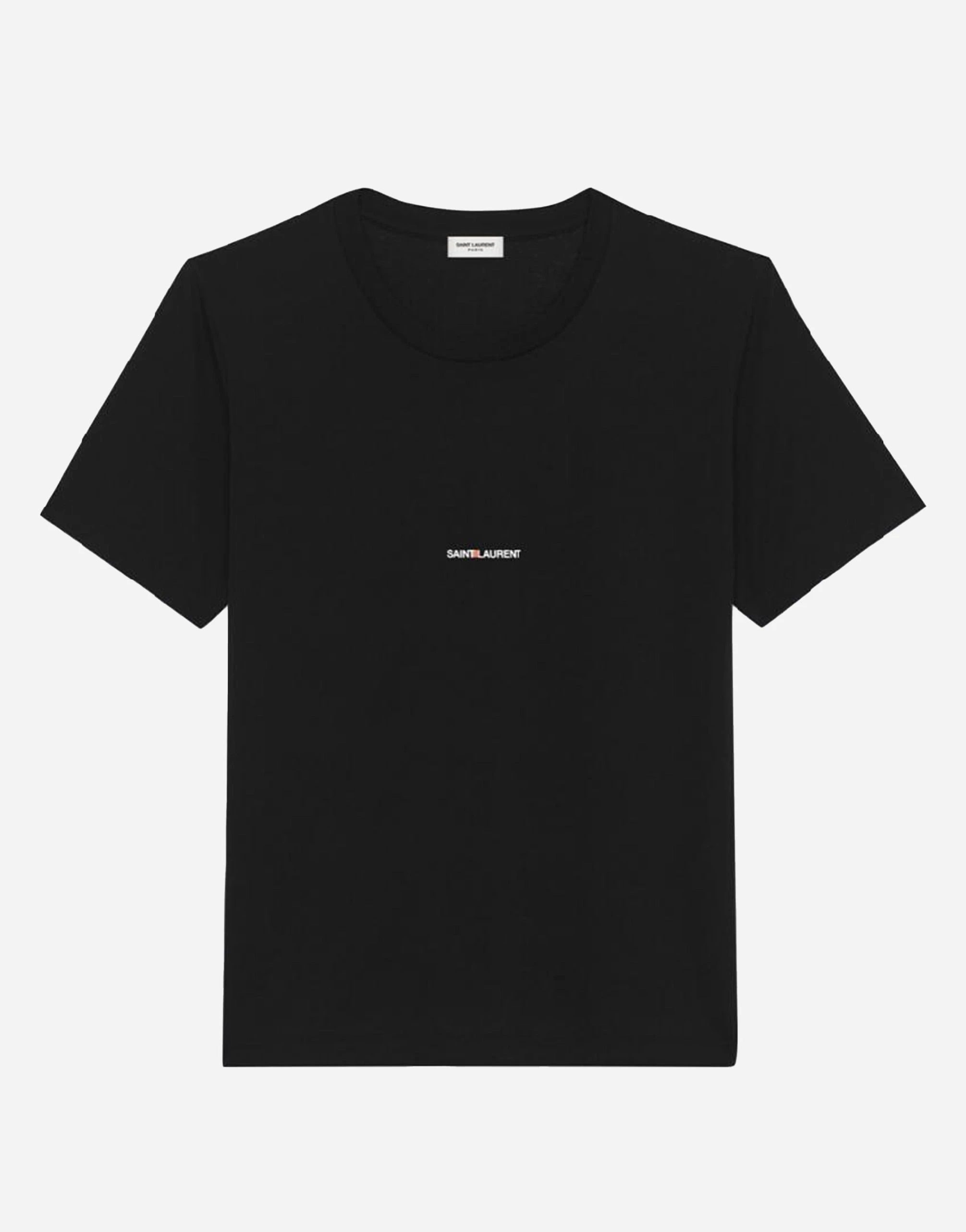 Saint Laurent Black Logo-Print T-Shirt