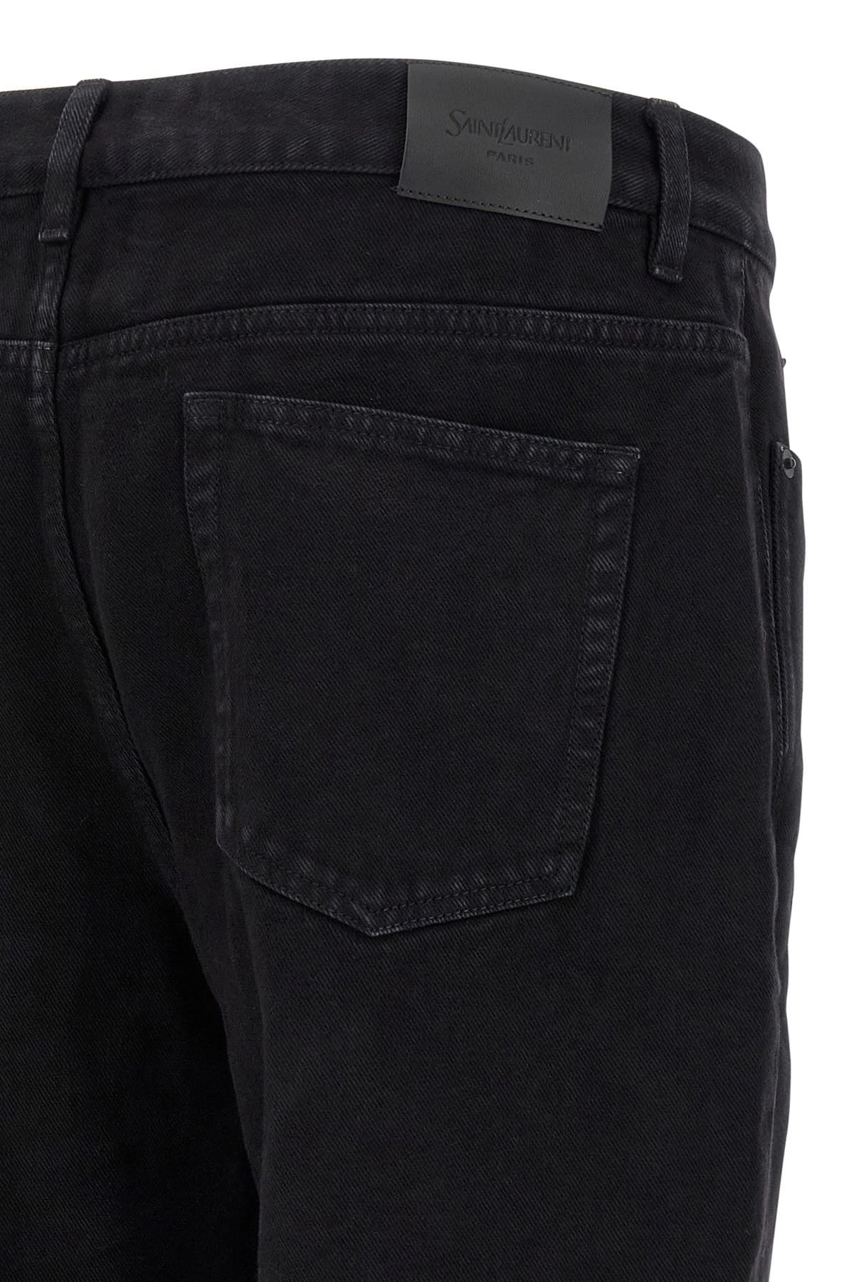 Saint Laurent Saint Laurent Black Straight-Leg Denim Jeans