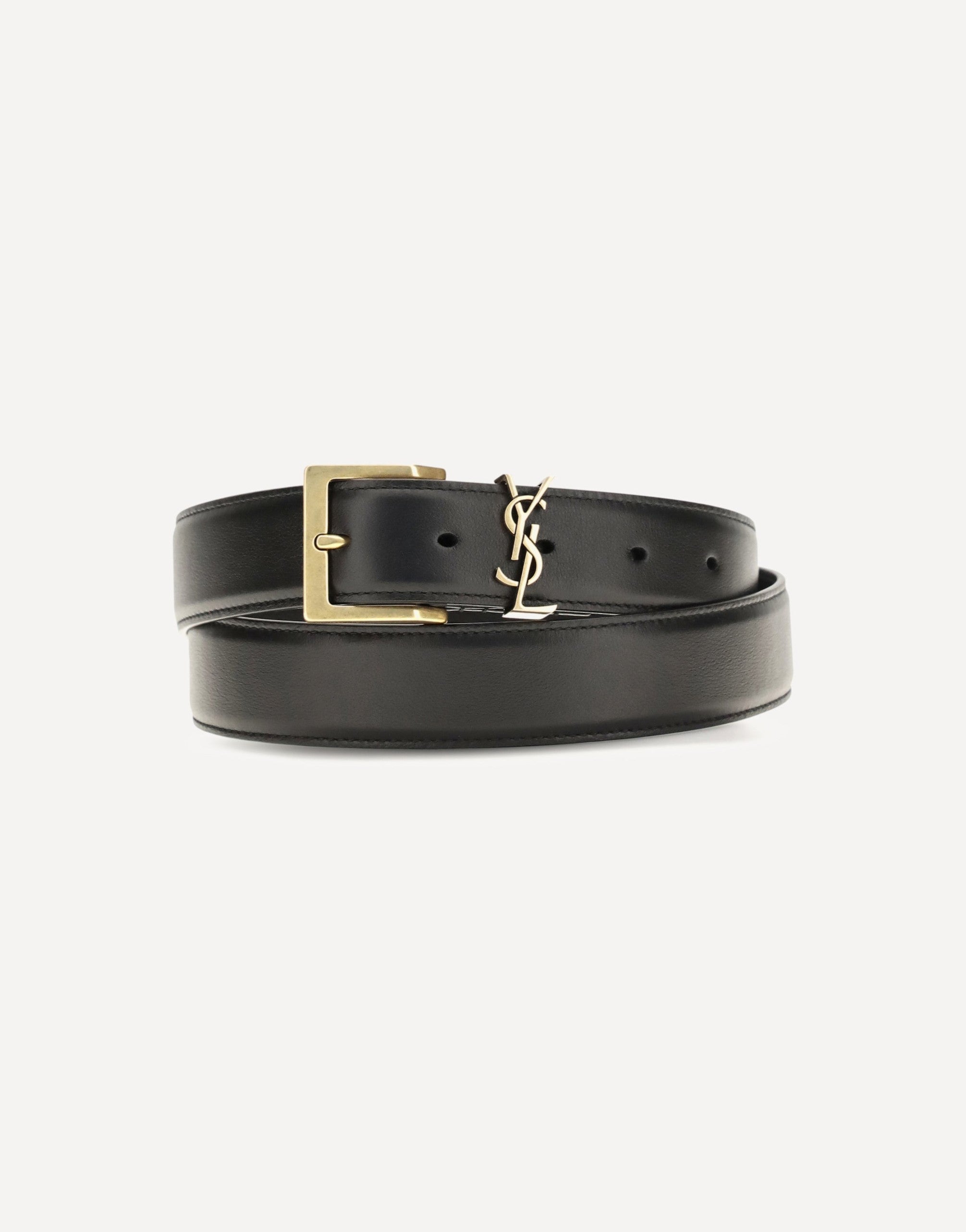 Saint Laurent Box Laque Leather Belt