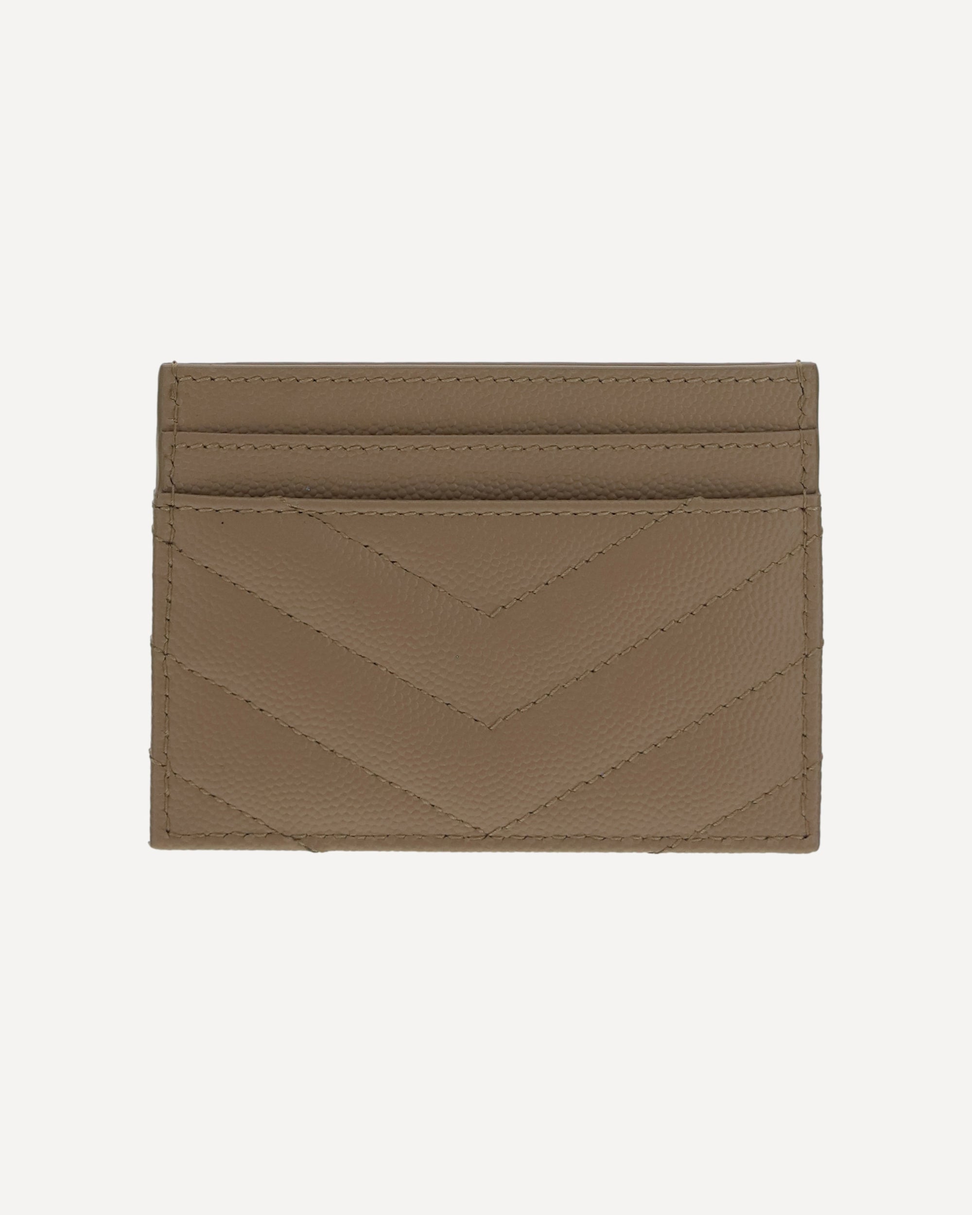 Saint Laurent Calfskin Card Holder With Ysl Logo