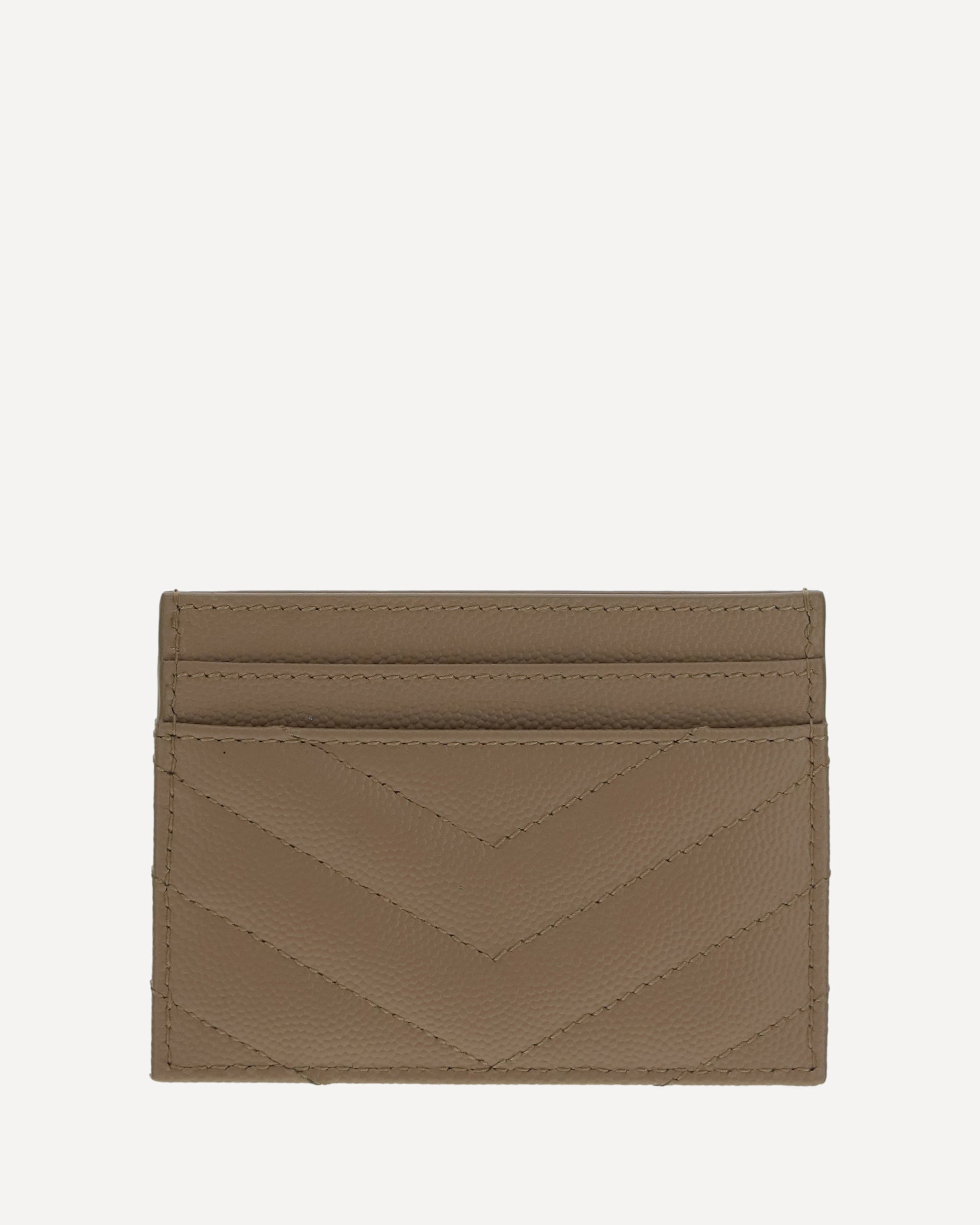 Saint Laurent Calfskin Card Holder With Ysl Logo