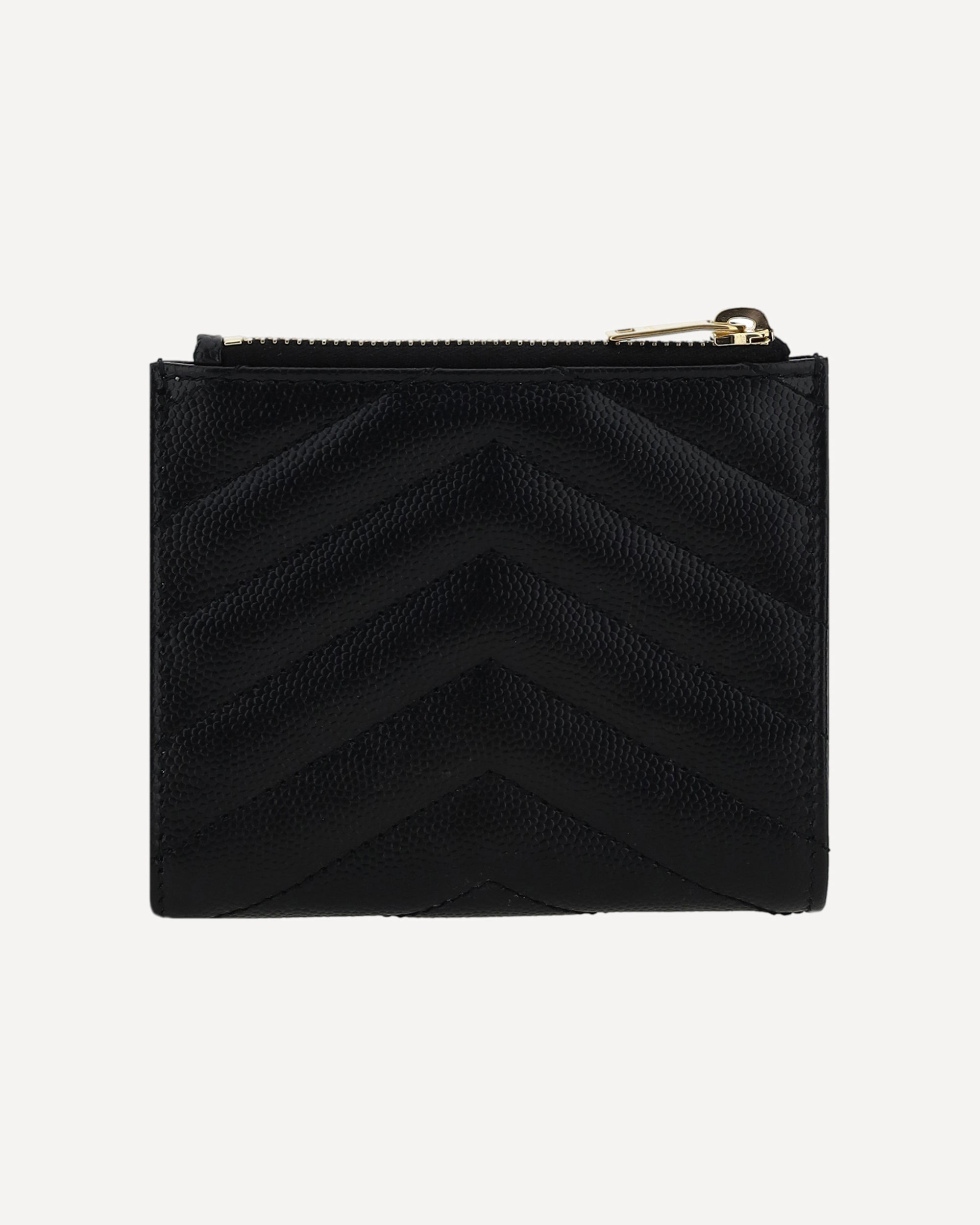 Saint Laurent Calfskin Wallet With Matelassé Embossed Monogram