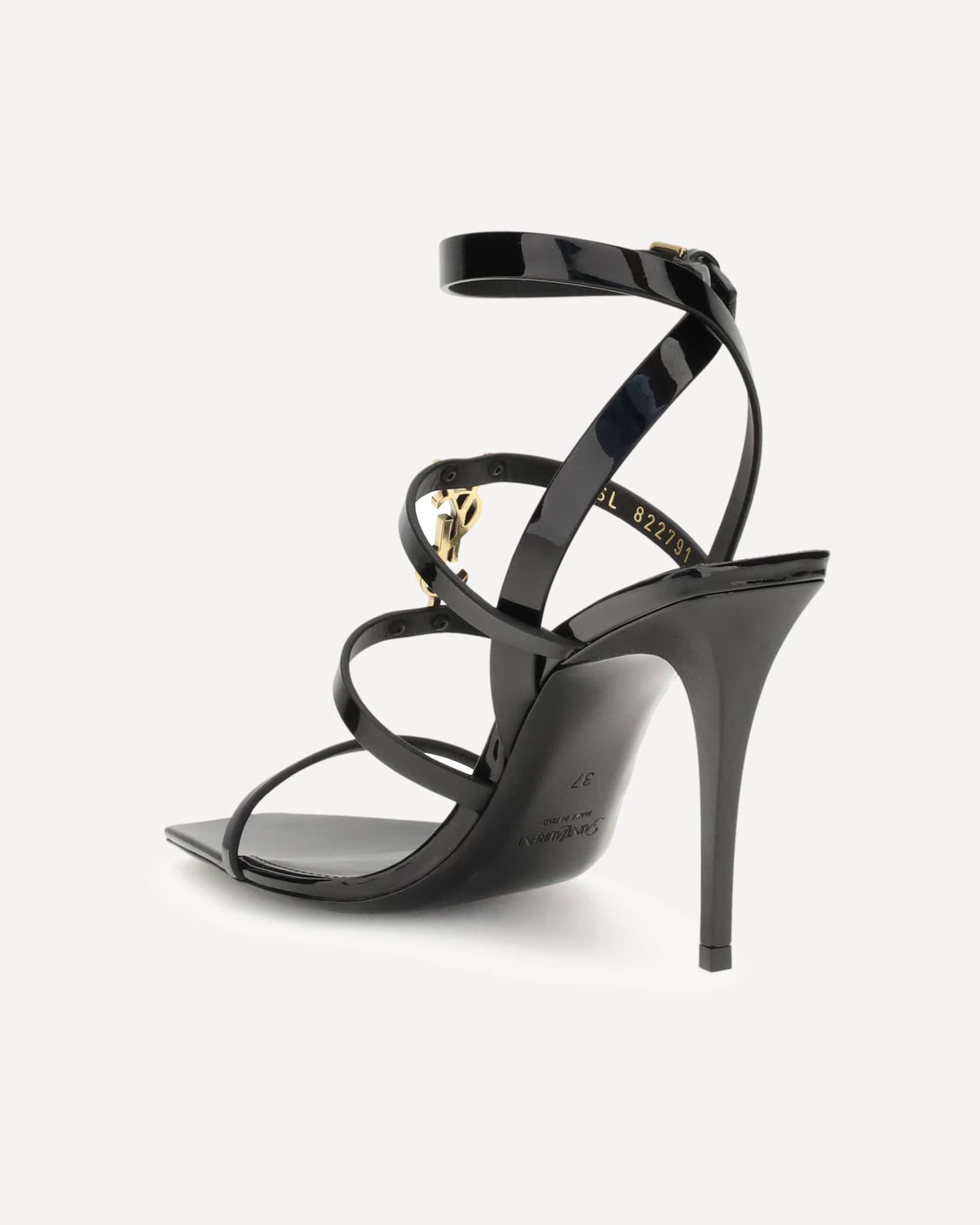 Saint Laurent Cassandra Patent Leather Sandals