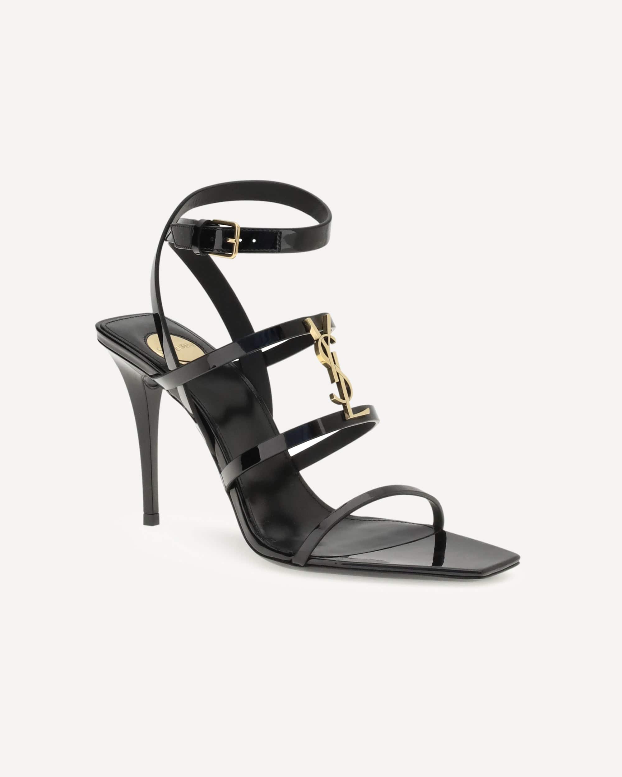 Saint Laurent Cassandra Patent Leather Sandals