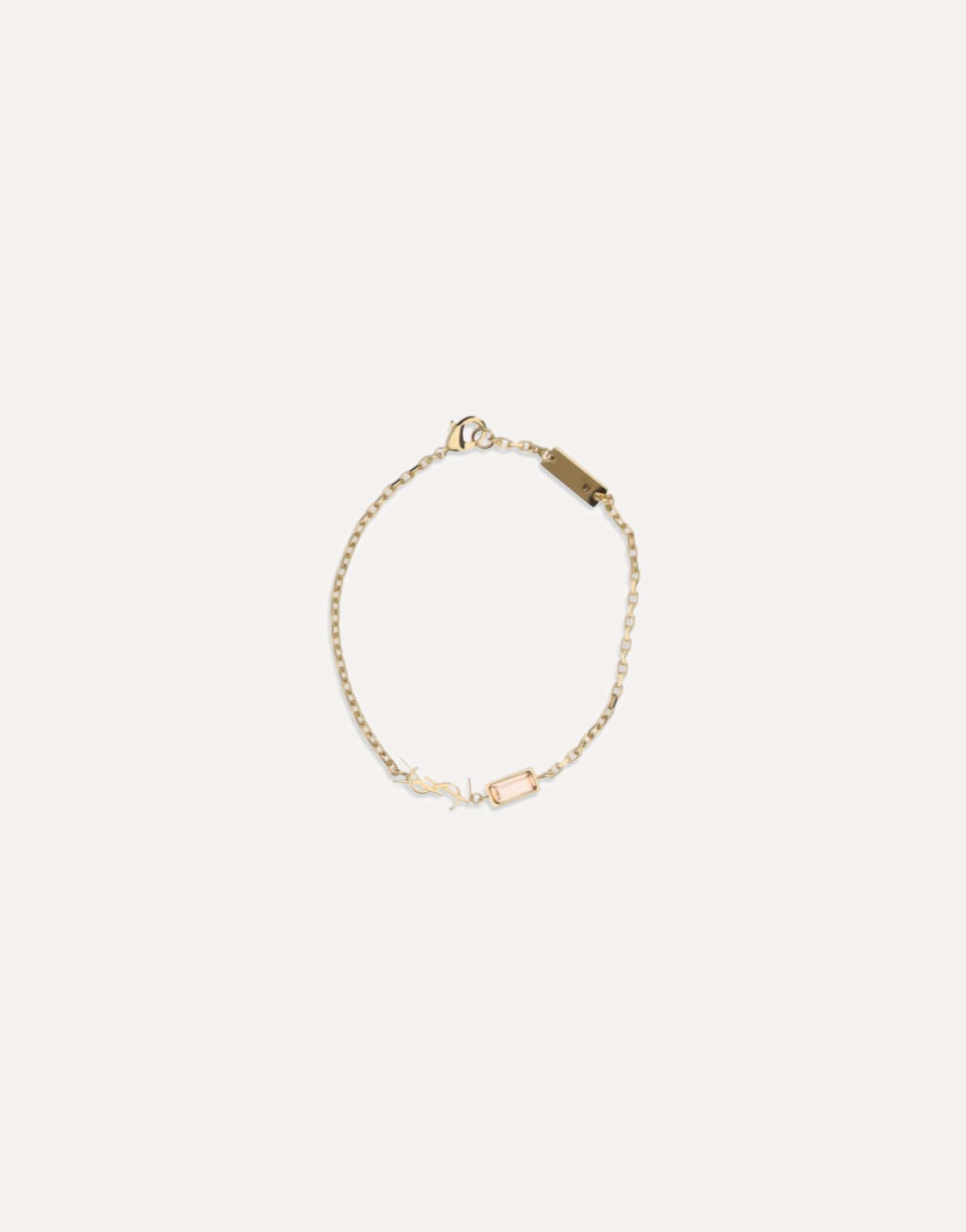 Saint Laurent Cassandre Bracelet With Charms And Strass