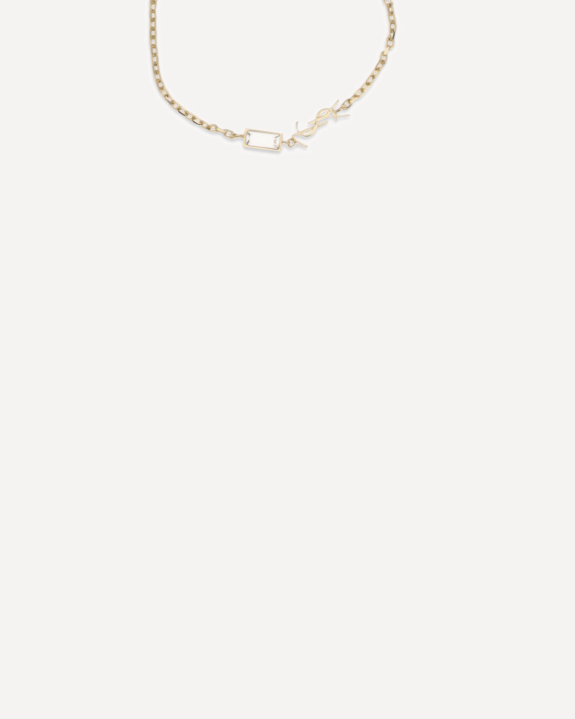 Saint Laurent Cassandre Bracelet With Charms And Strass