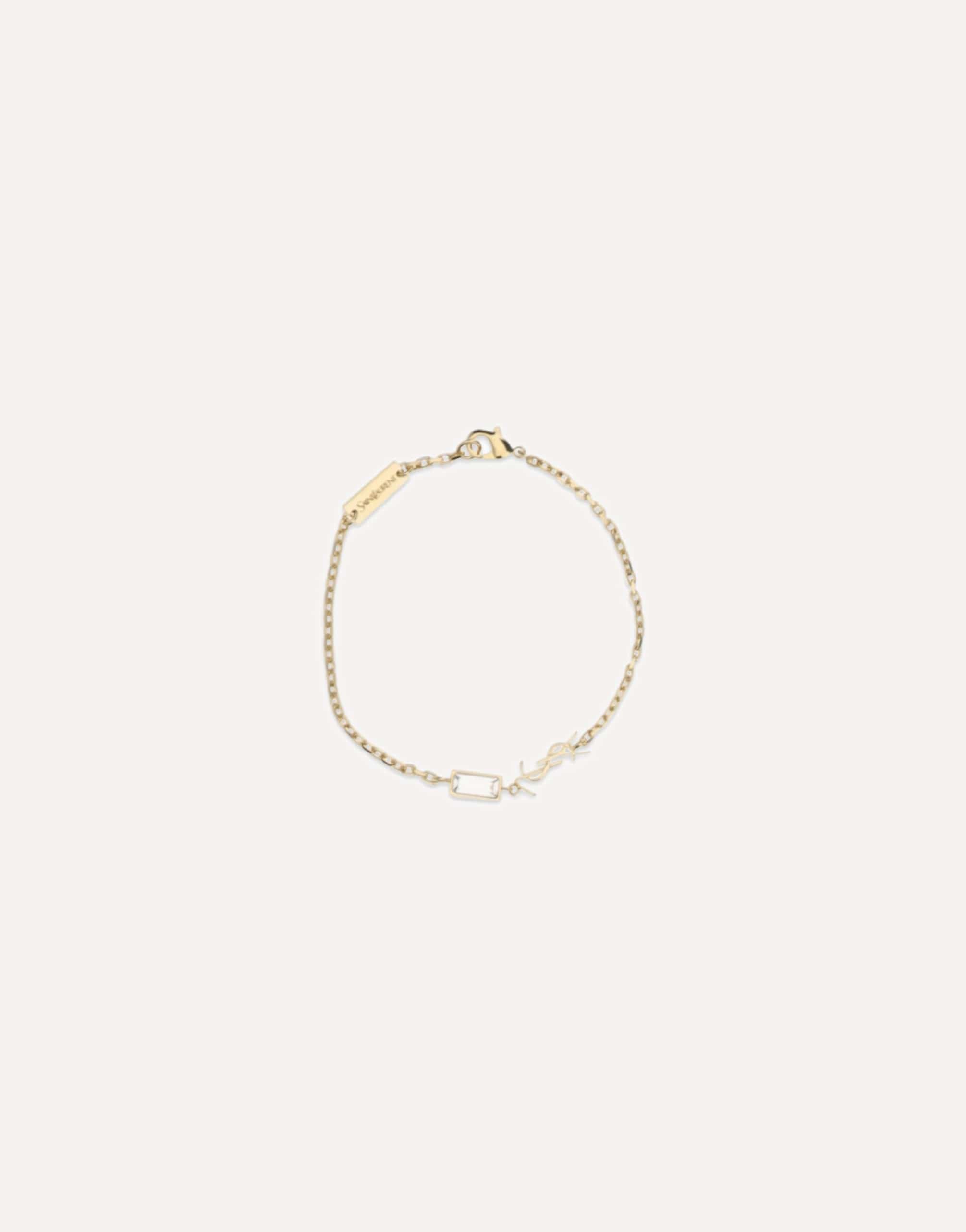 Saint Laurent Cassandre Bracelet With Charms And Strass