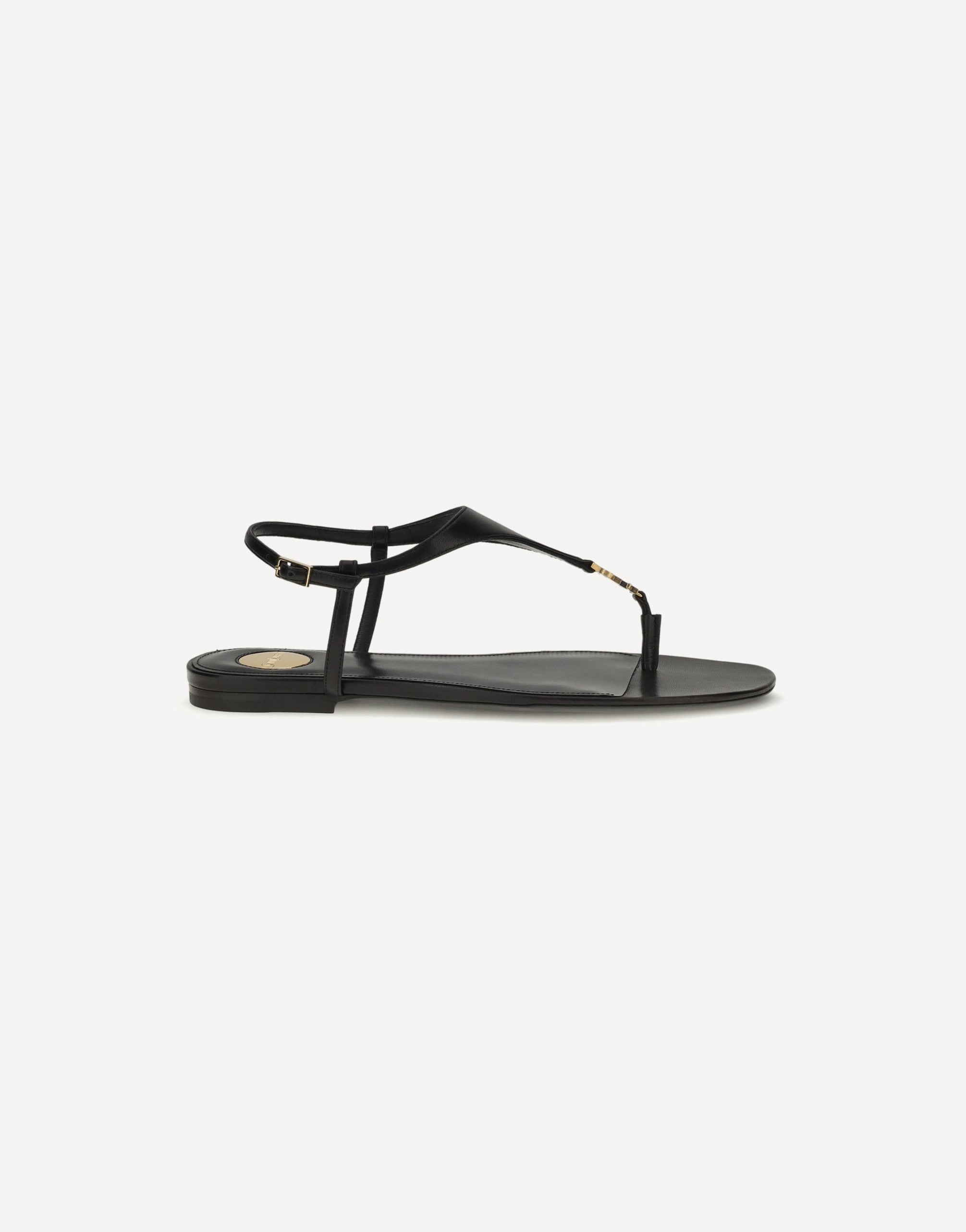 Sandales en cuir Cassandre Saint Laurent