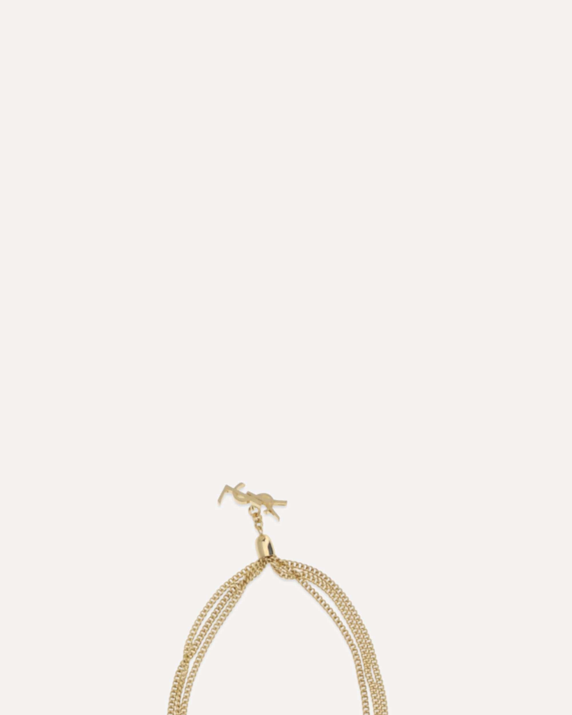 Saint Laurent Cassandre Pendant Tassel Bracelet