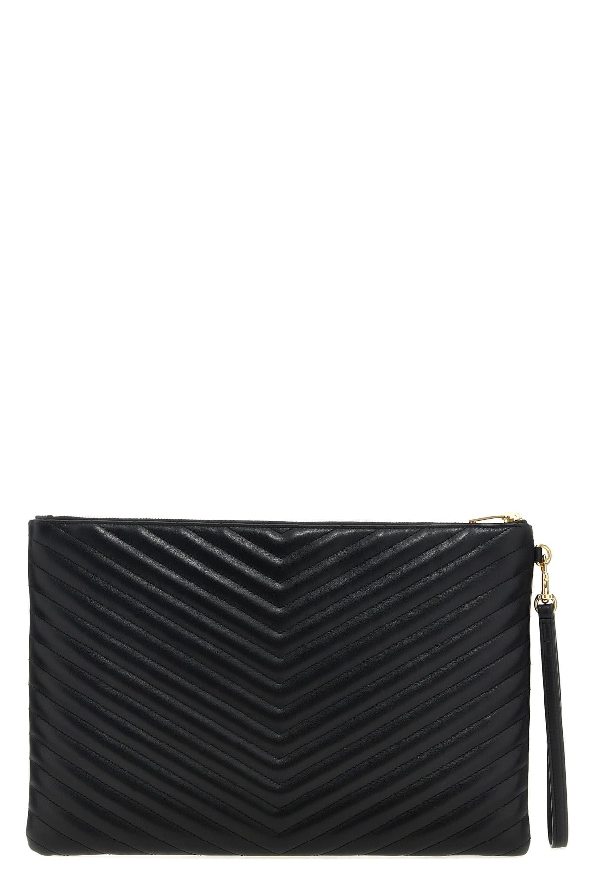 Saint Laurent Saint Laurent Cassandre Quilted Leather Clutch