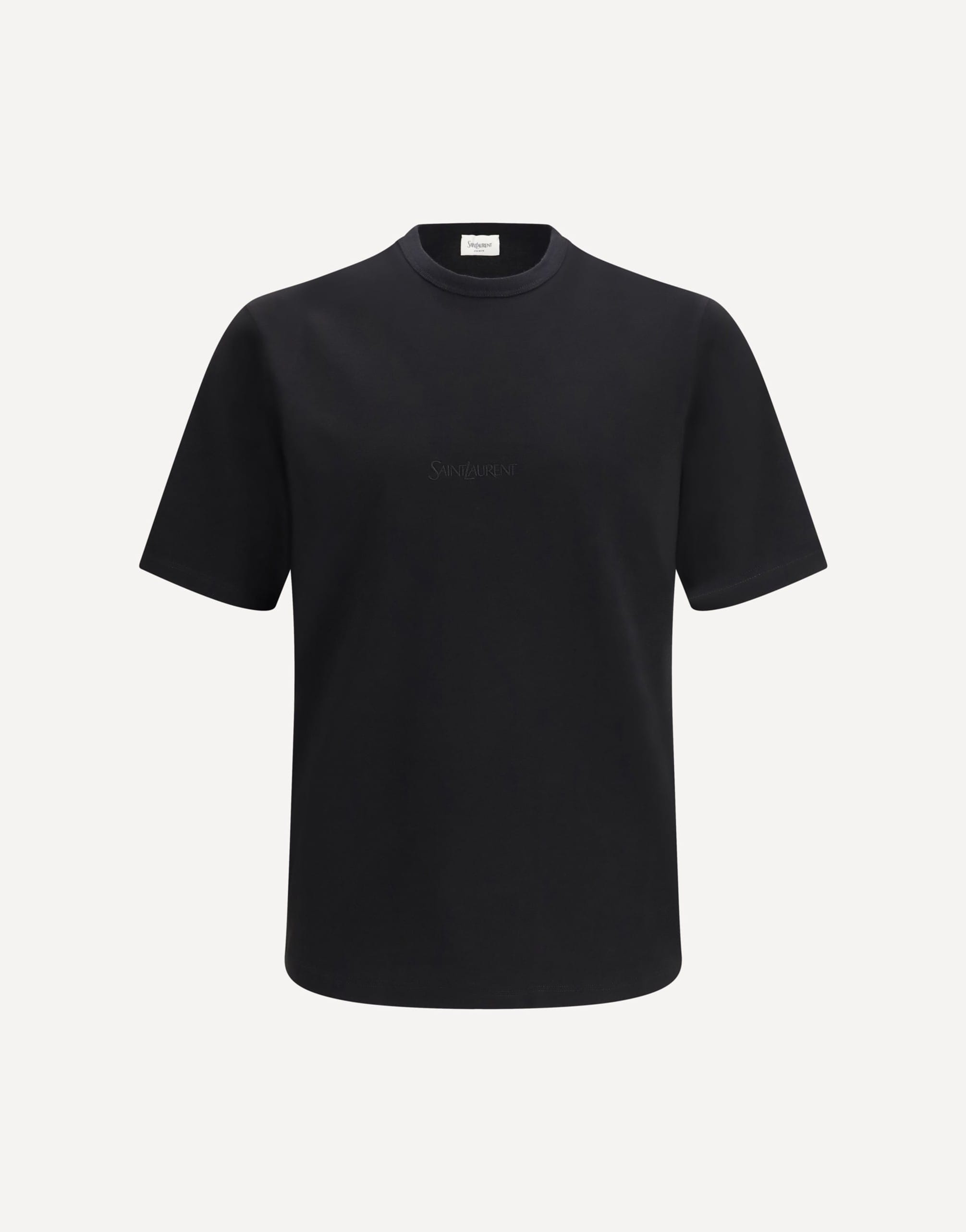 Saint Laurent Cotton Jersey T-Shirt Embroidered Logo