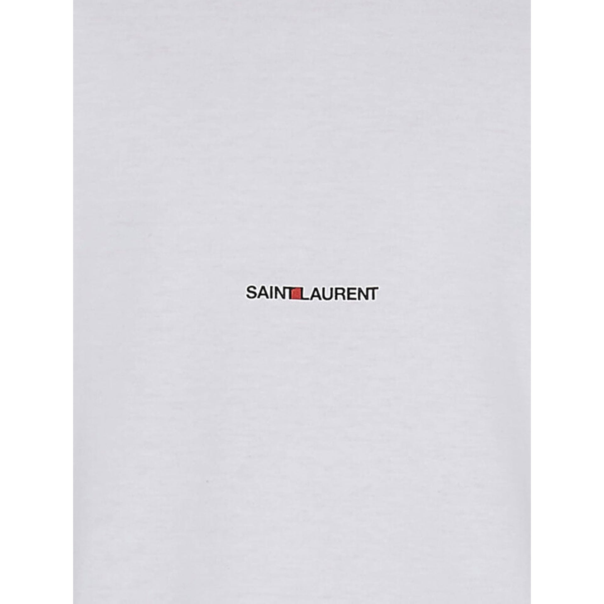 Saint Laurent Cotton Logo T-Shirt With Round Neck