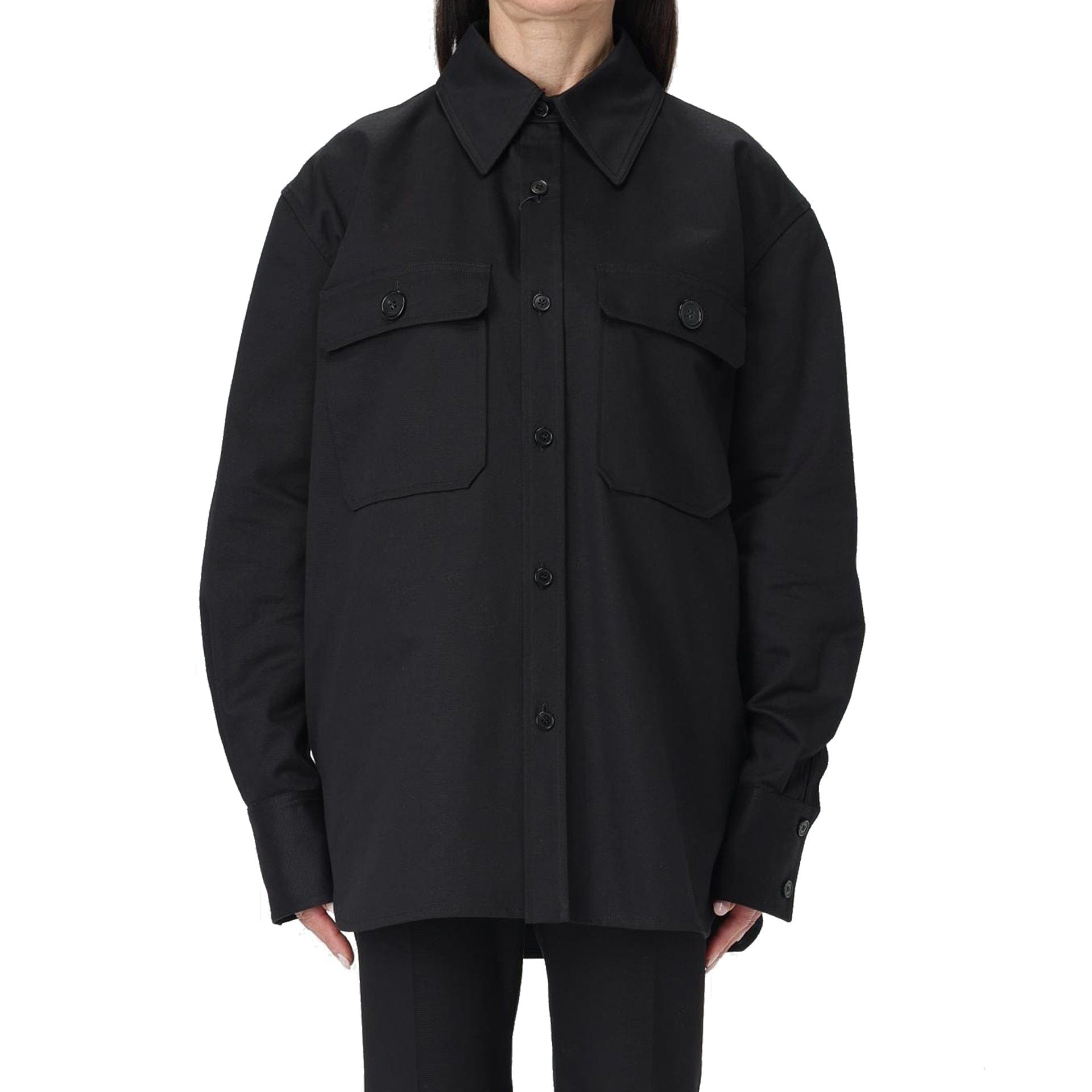 Saint Laurent Cotton Long-Sleeve Button Shirt - alternate view