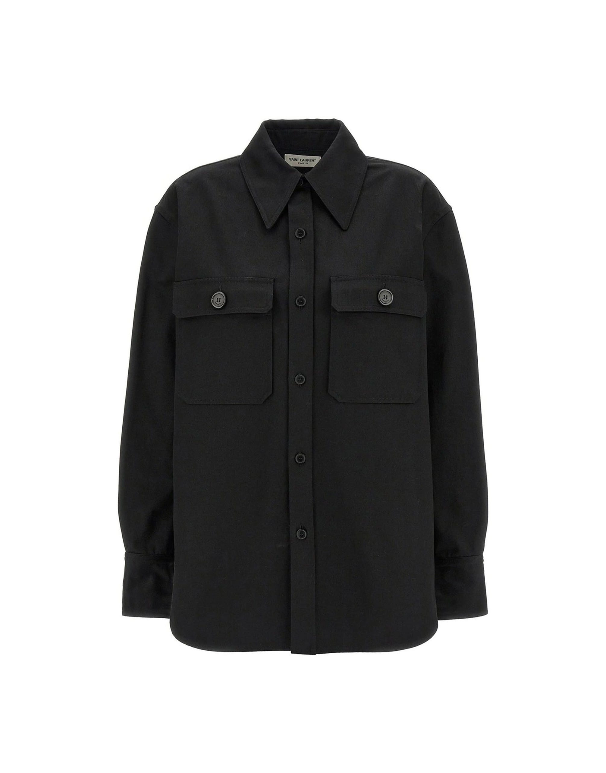 Saint Laurent Cotton Long-Sleeve Button Shirt