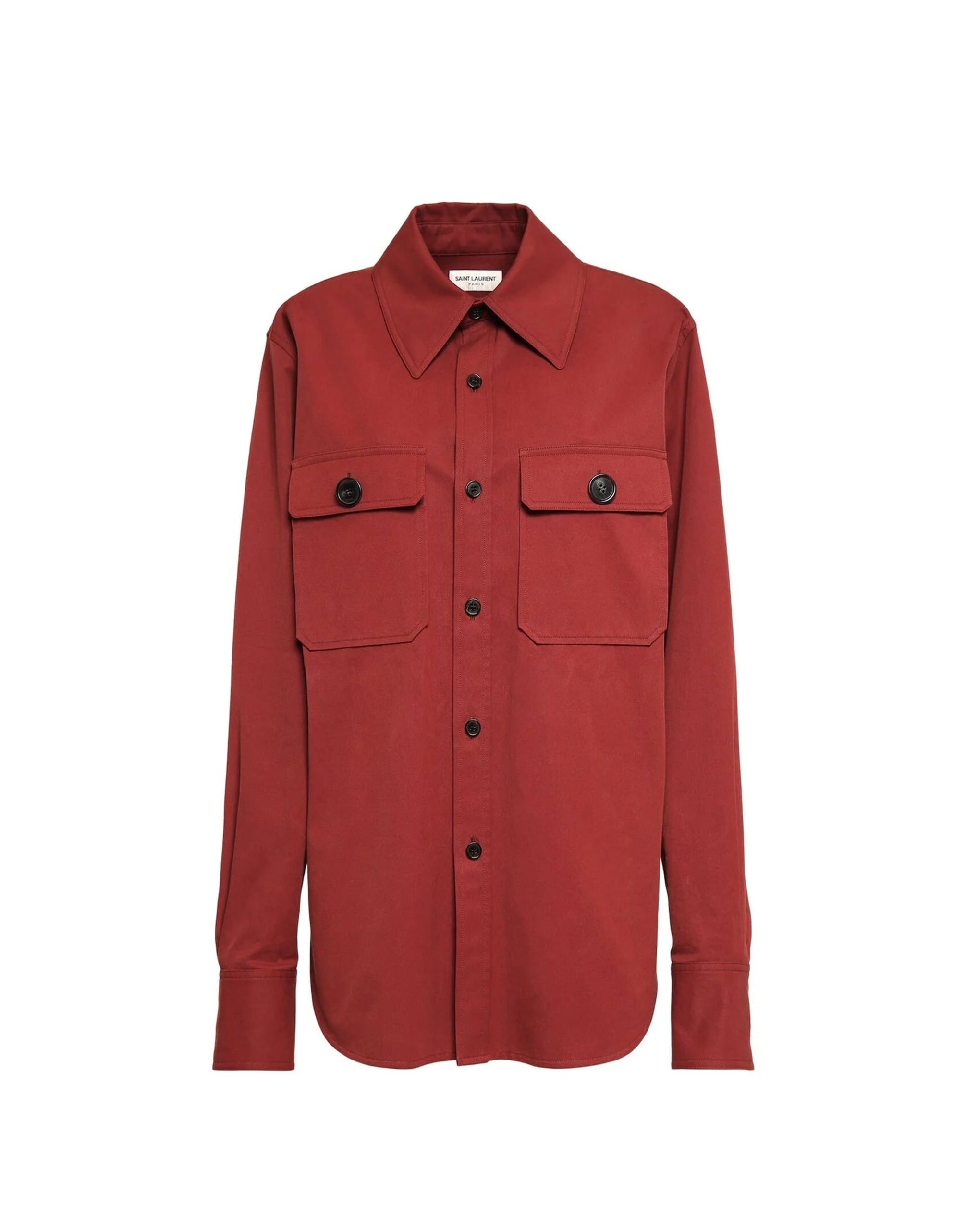 Saint Laurent Cotton Long Sleeve Button Shirt