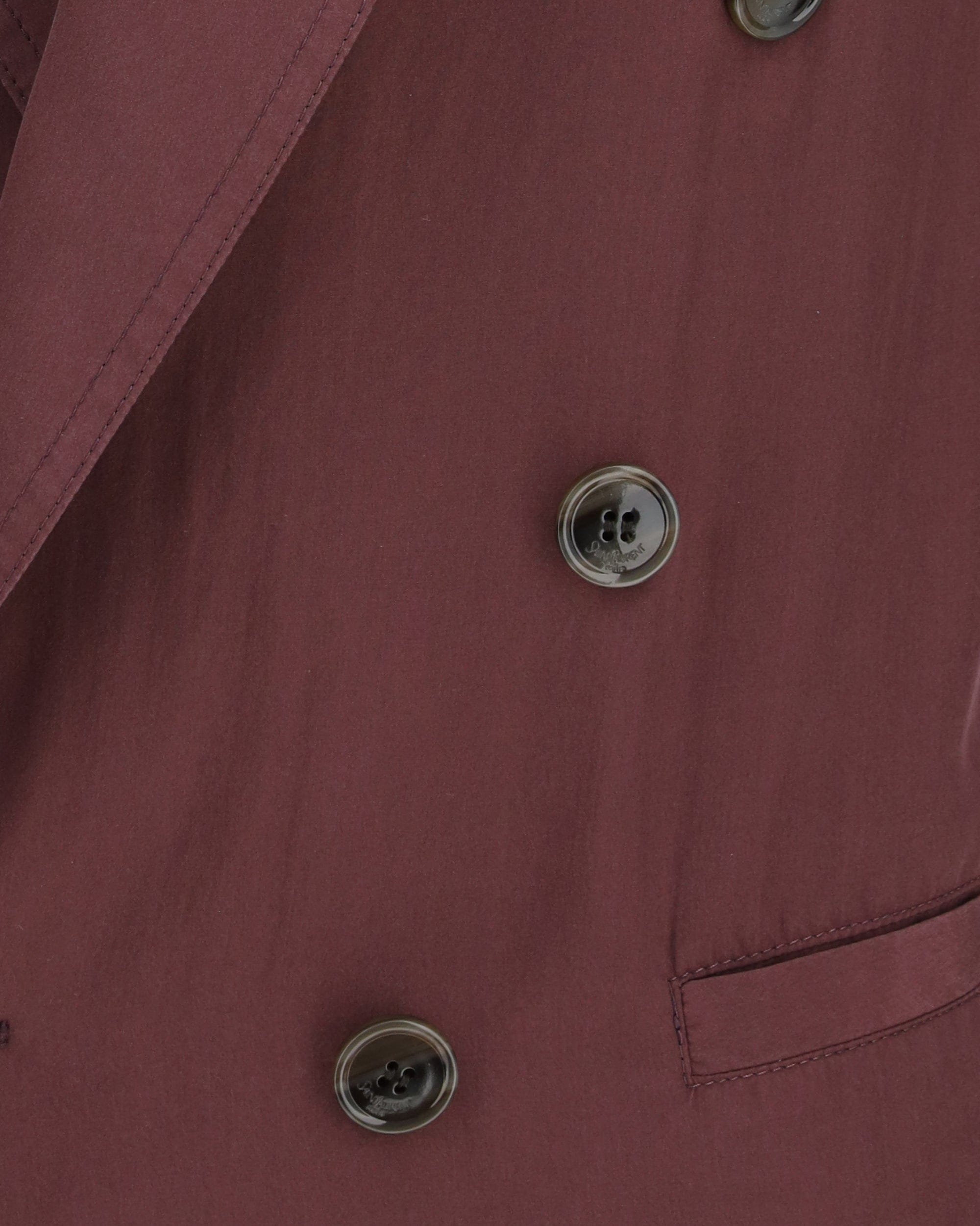 Saint Laurent Double-Breasted Fluid Silk Blazer