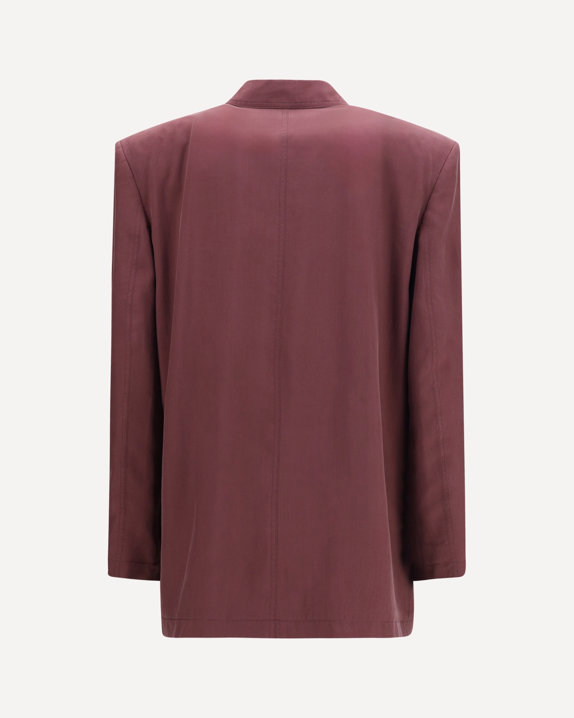 Saint Laurent Double-Breasted Fluid Silk Blazer - alternate view