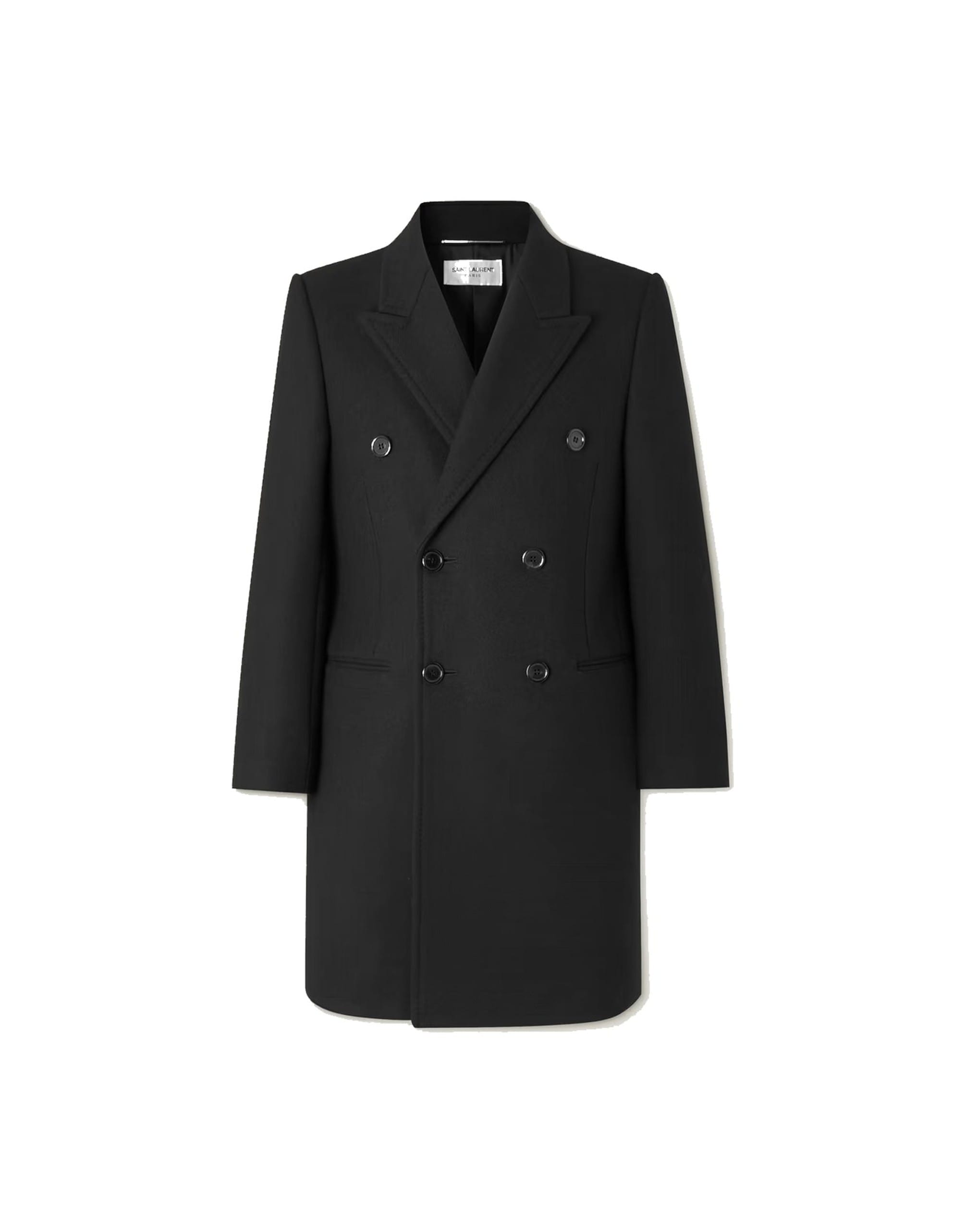 Saint Laurent Double-Breasted Wool Coat