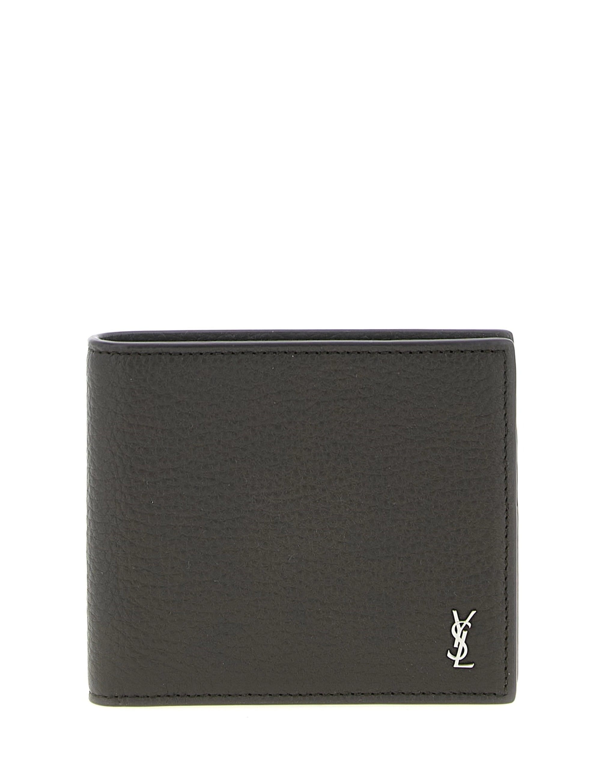 Saint Laurent Saint Laurent East/West Hammered Leather Wallet