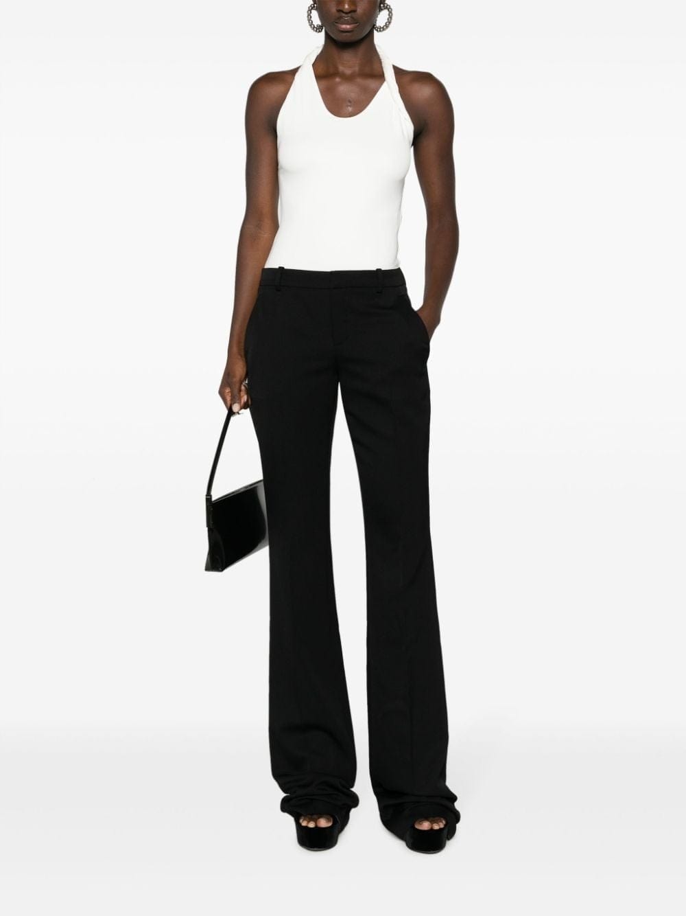 Saint Laurent Flared Wool Trousers