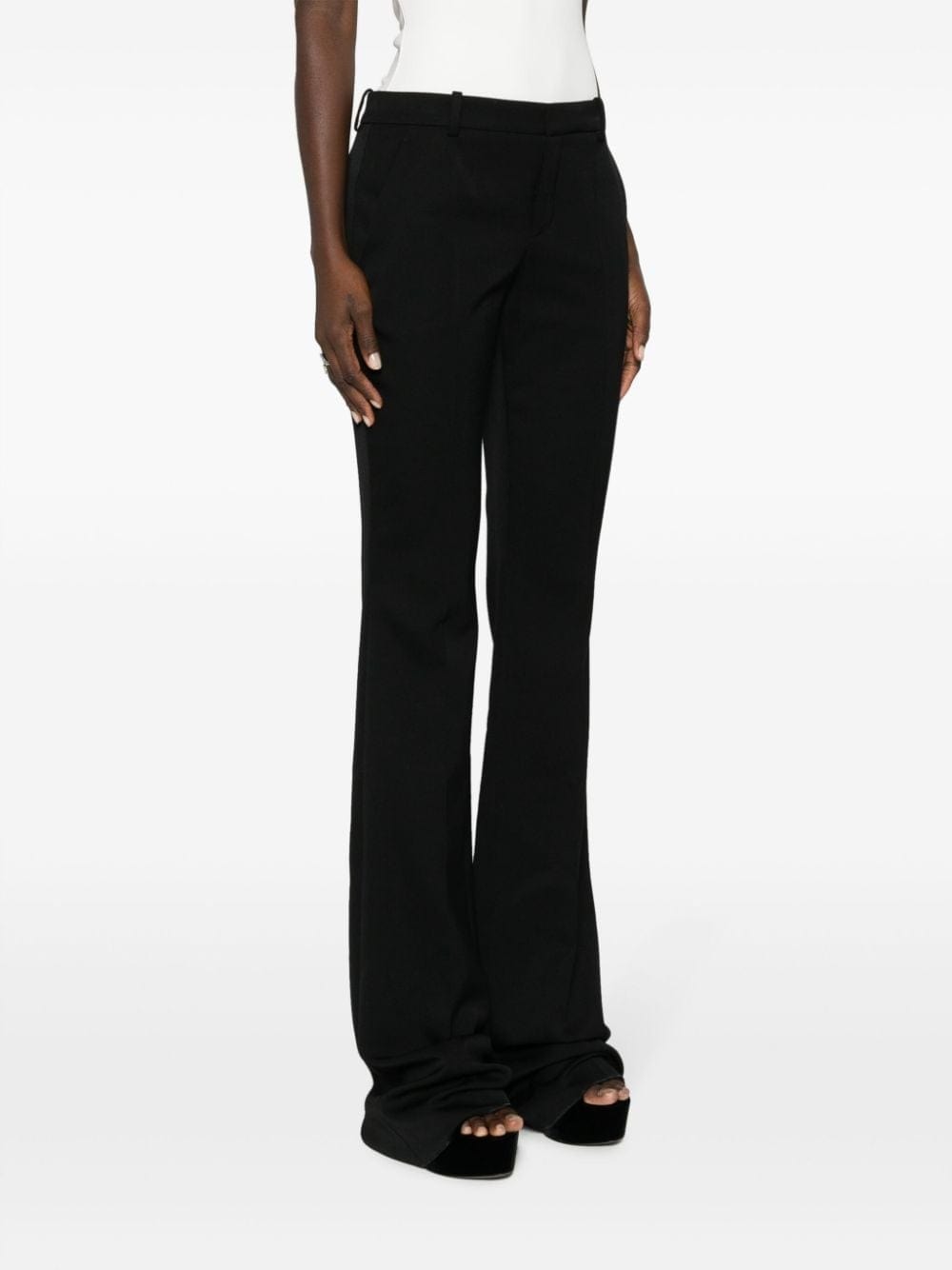Saint Laurent Flared Wool Trousers