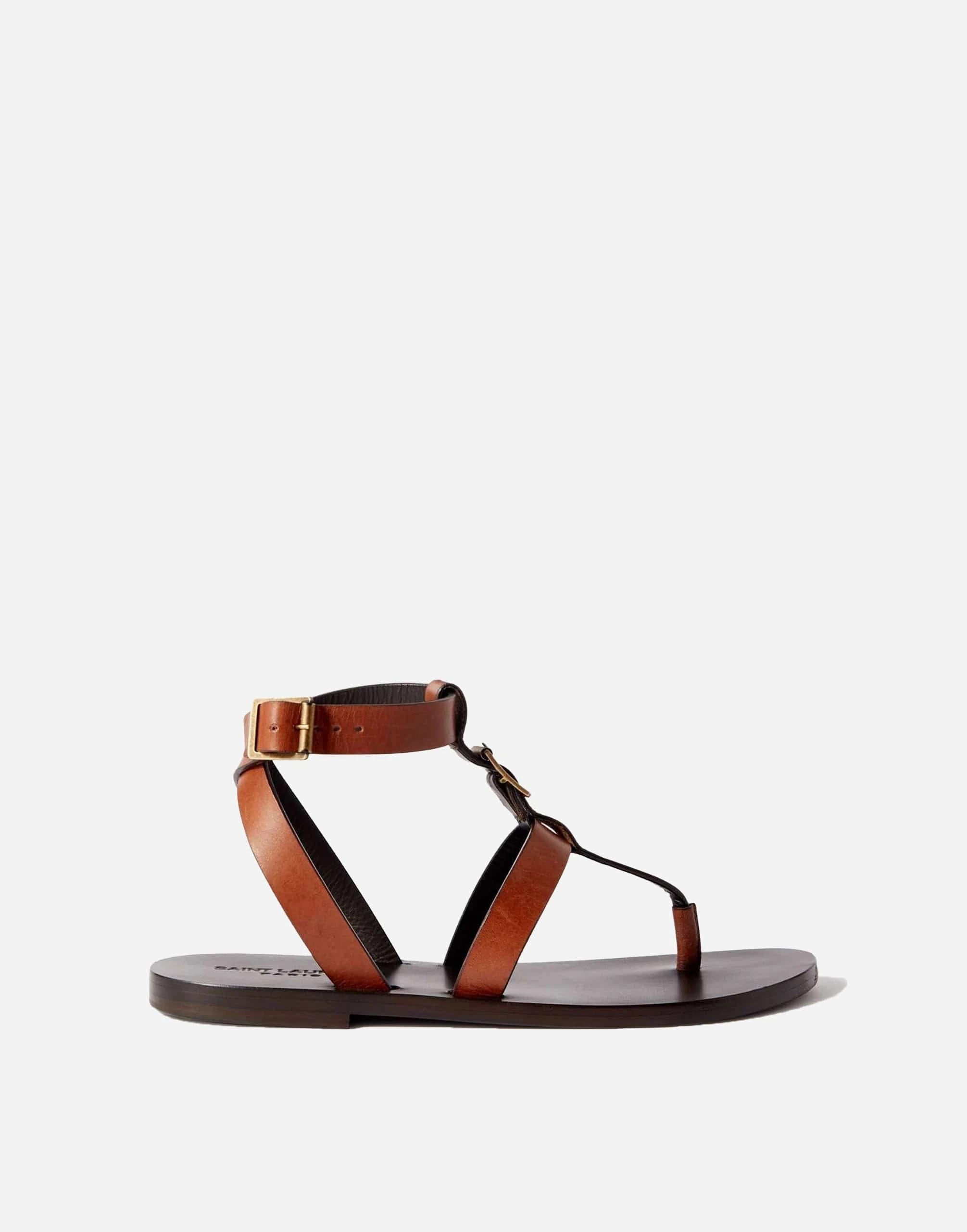 Saint Laurent Hardy Leather Sandals