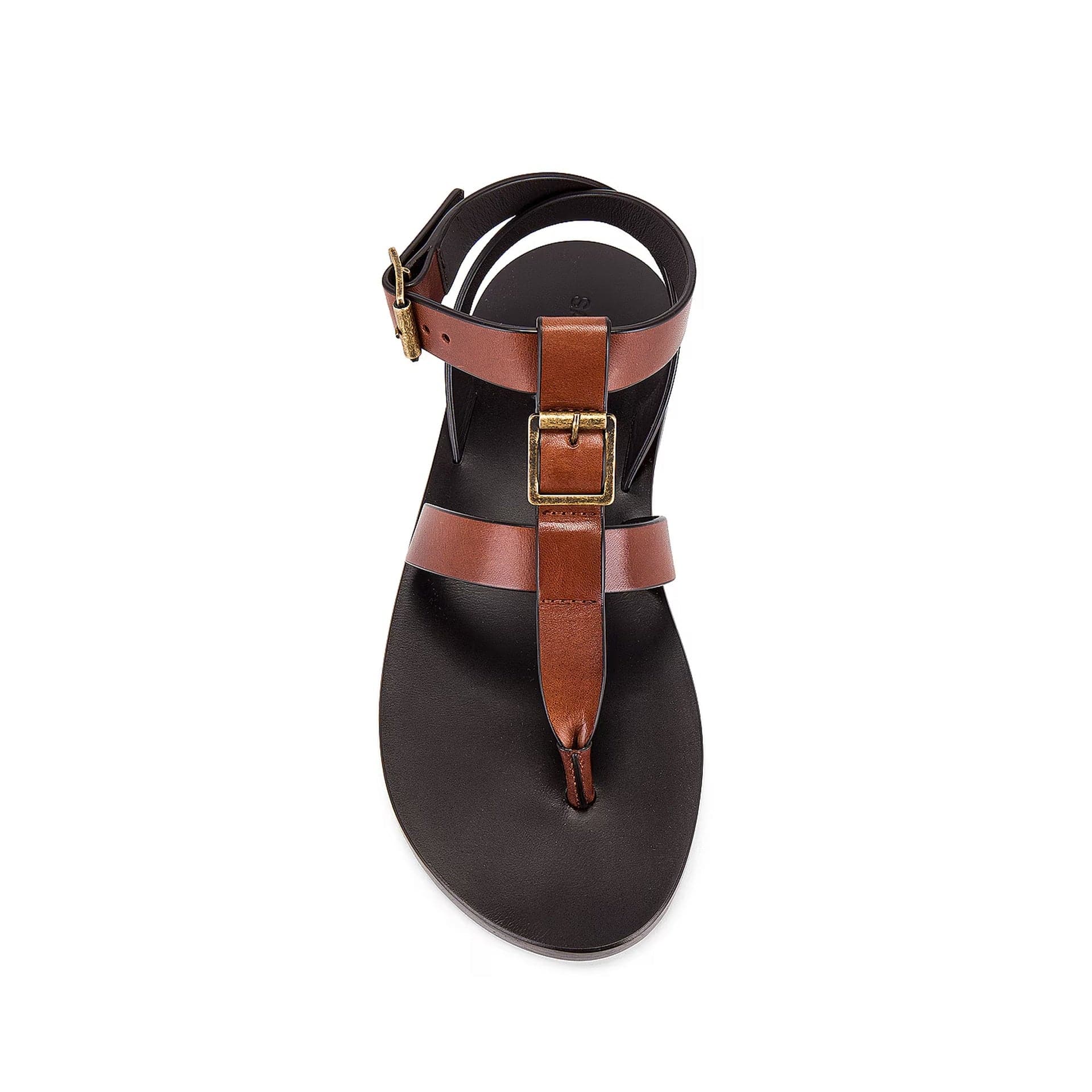 Saint Laurent Hardy Leather Sandals With Buckle