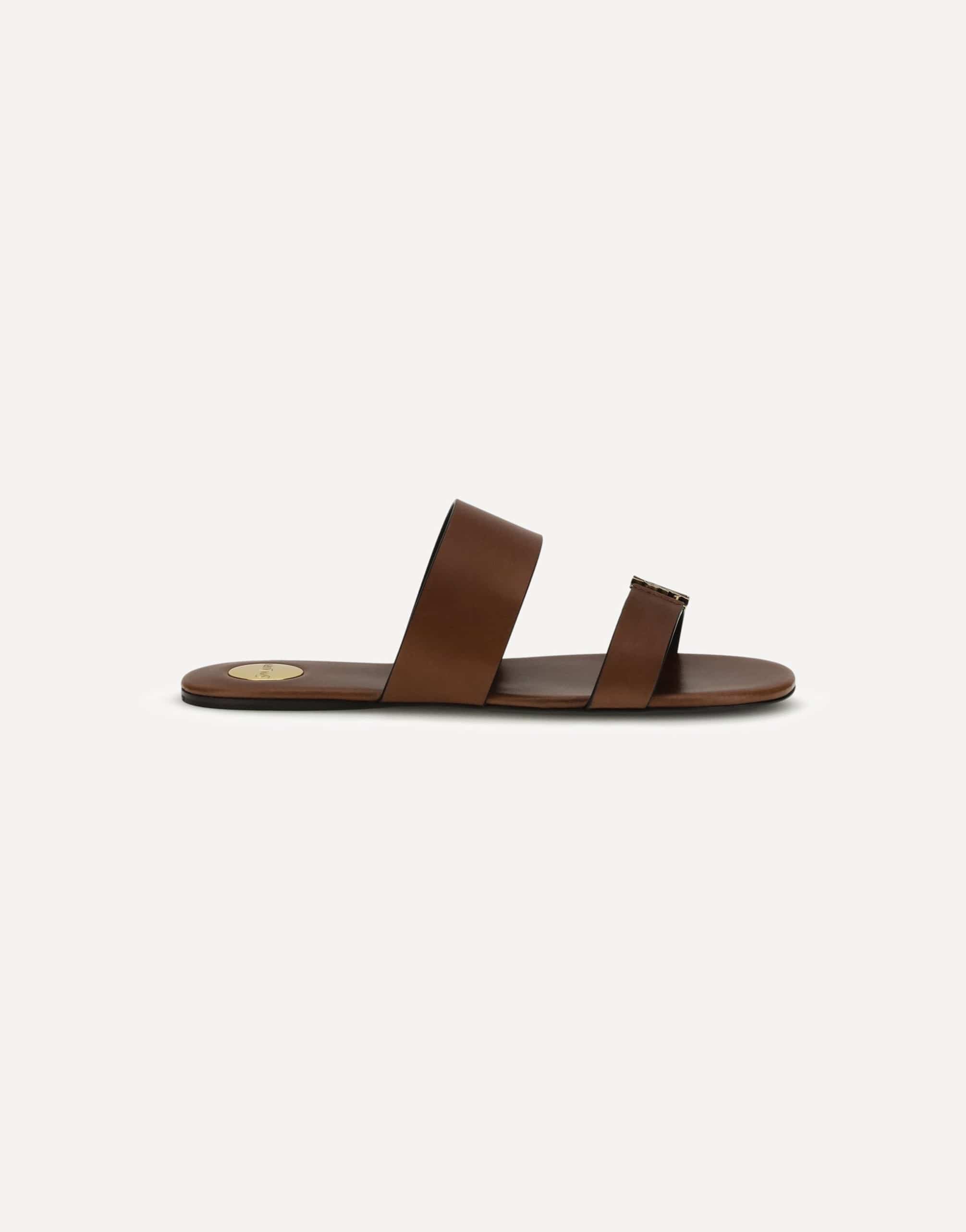 Saint Laurent Ibiza Sandals With Gold Logo