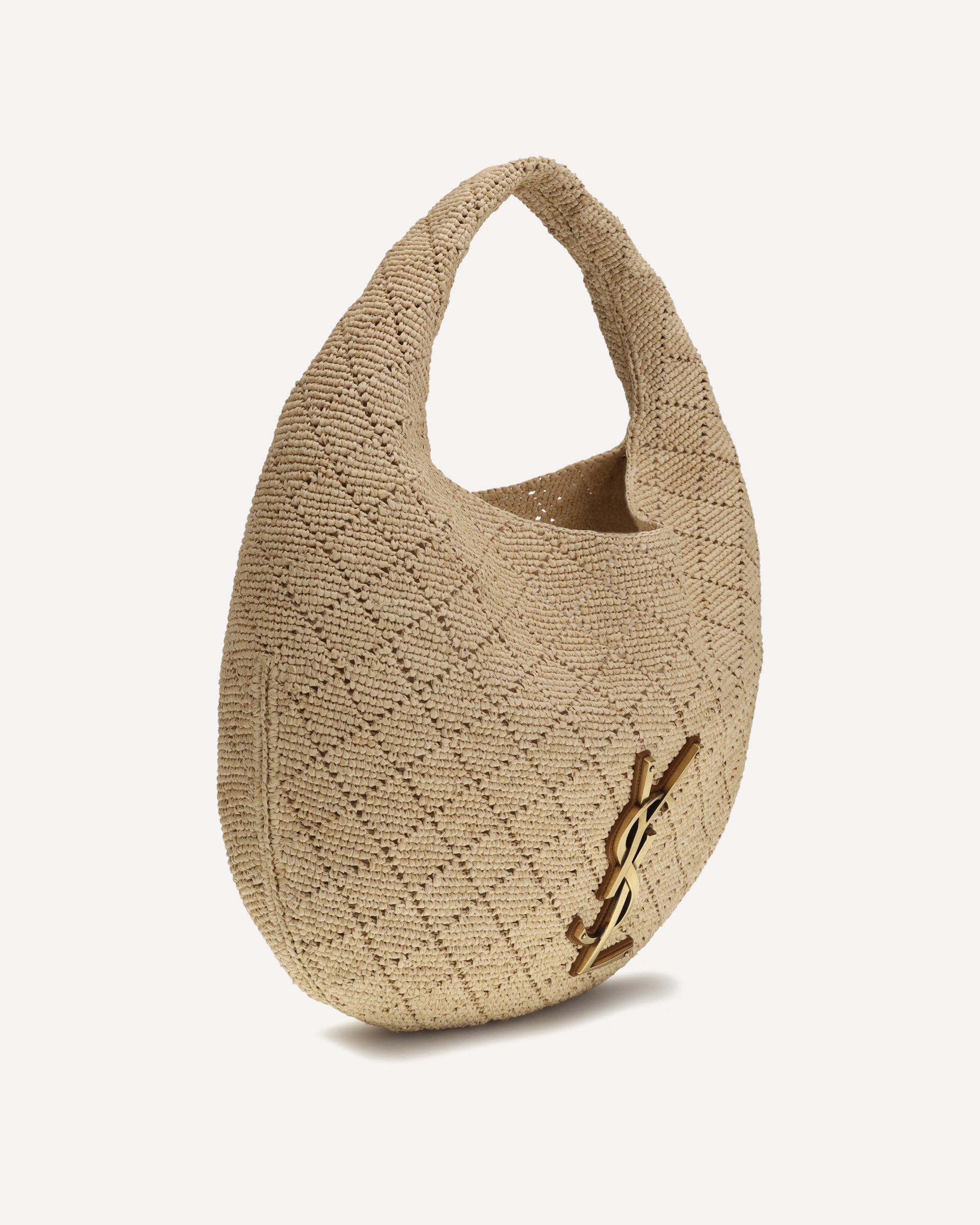 Saint Laurent Icare Hobo Bag In Raffia Shoulder