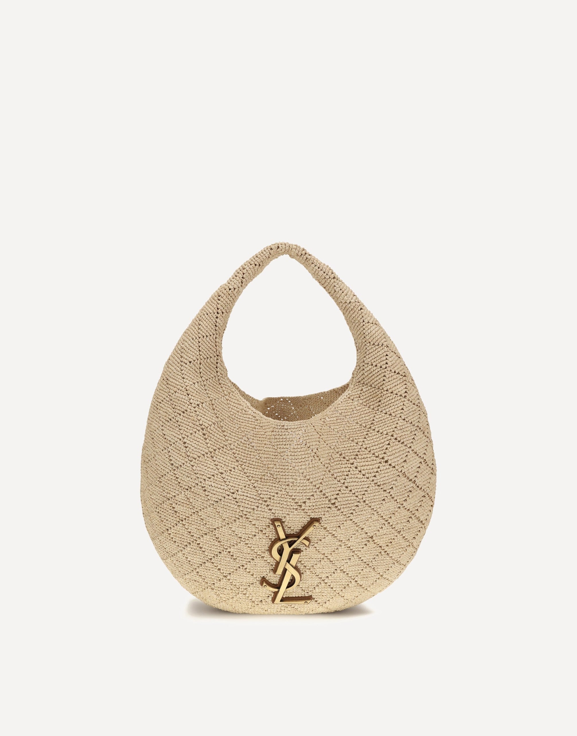 Saint Laurent Icare Hobo Bag In Raffia Shoulder