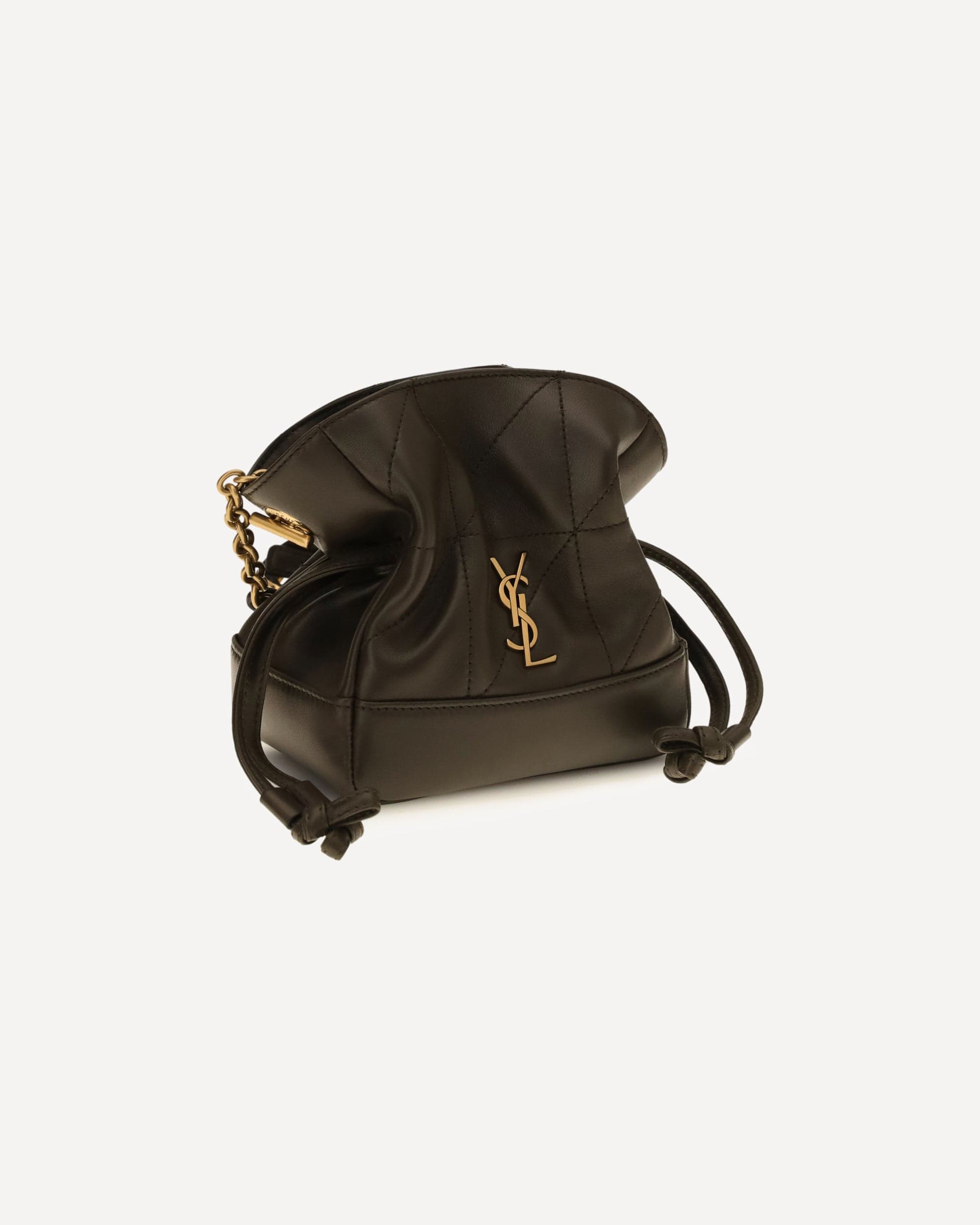 Saint Laurent Jamie Mini Leather Clutch Bag - alternate view