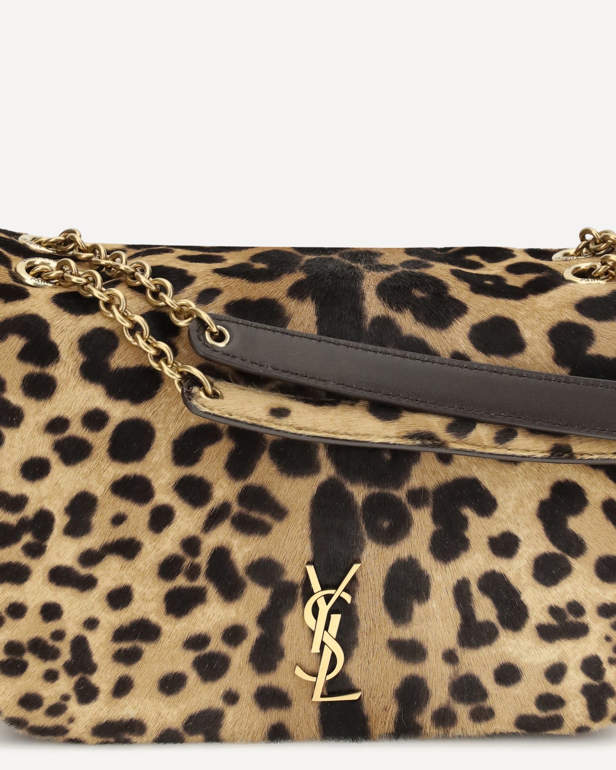 Saint Laurent Jamie Mini Leopard Print Shoulder Bag