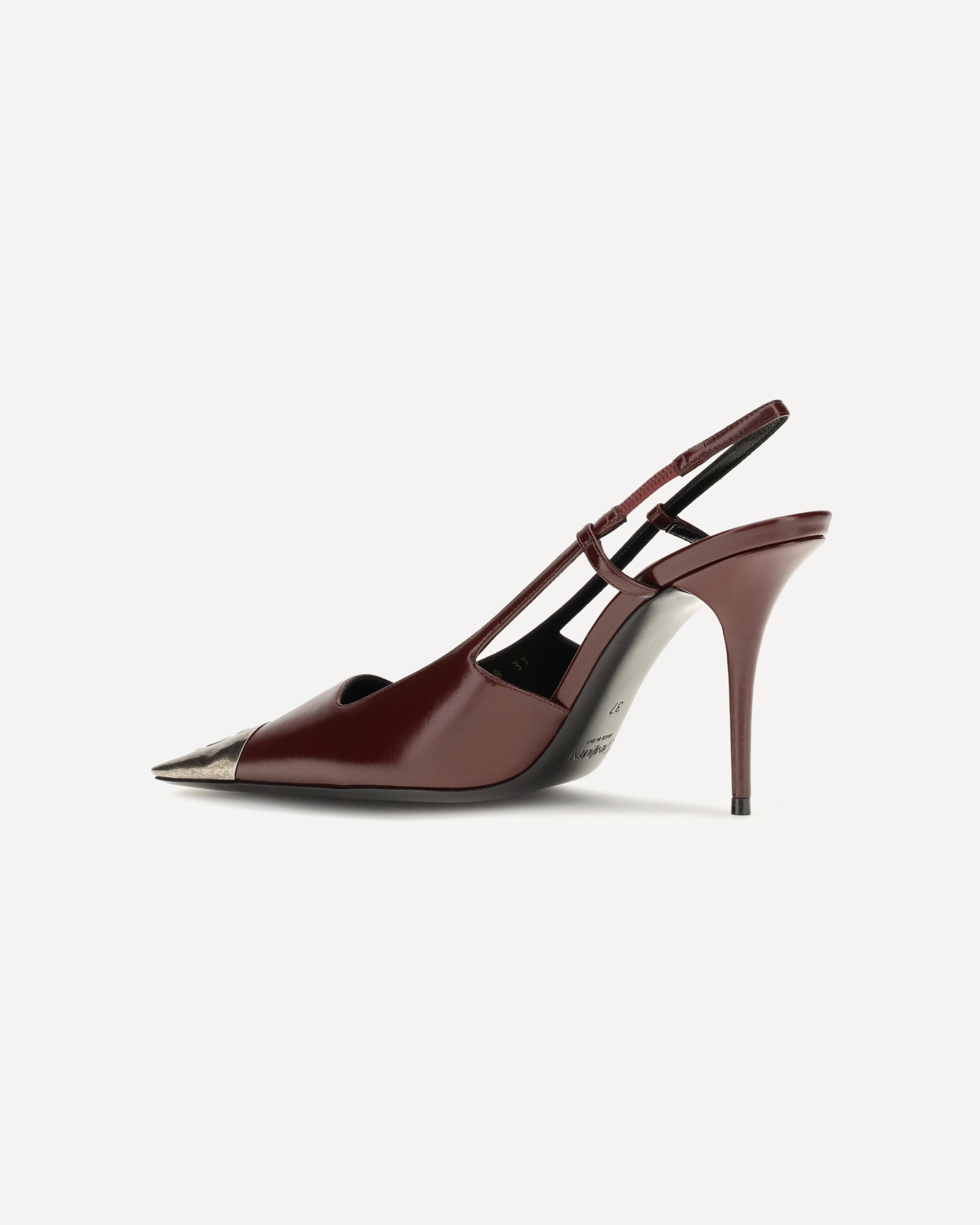 حذاء Jeanne بكعب من الجلد الناعم من Saint Laurent