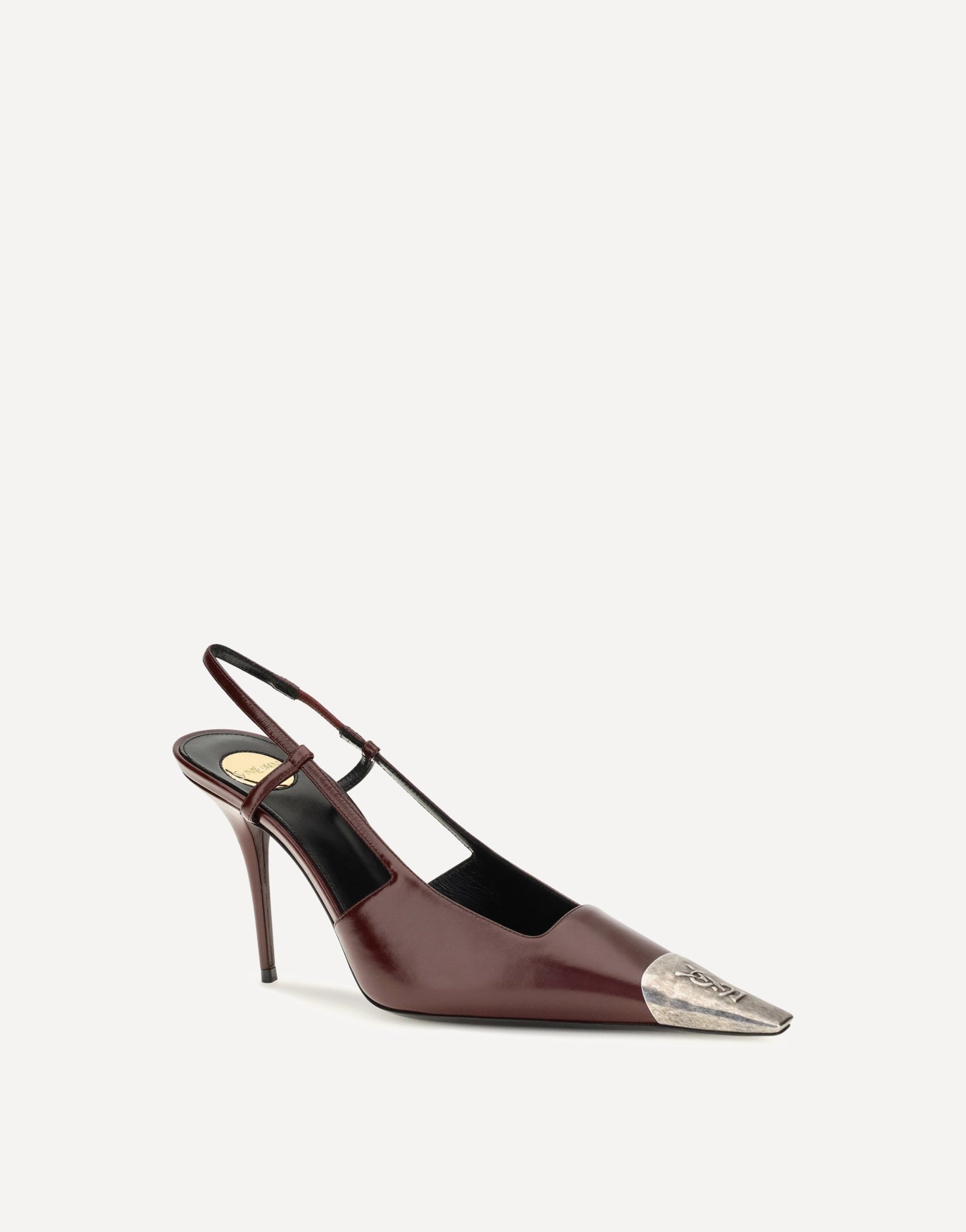 حذاء Jeanne بكعب من الجلد الناعم من Saint Laurent