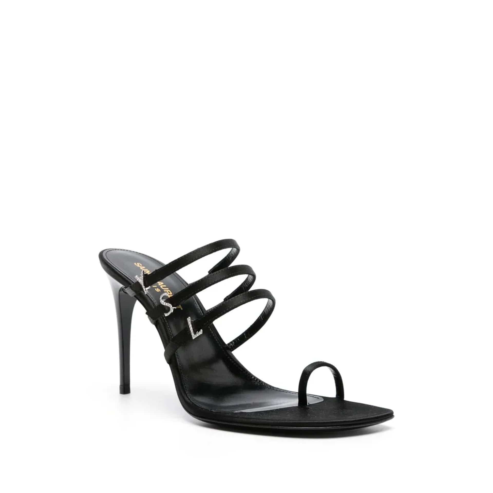 Saint Laurent Jerry 95 Satin Sandals - alternate view