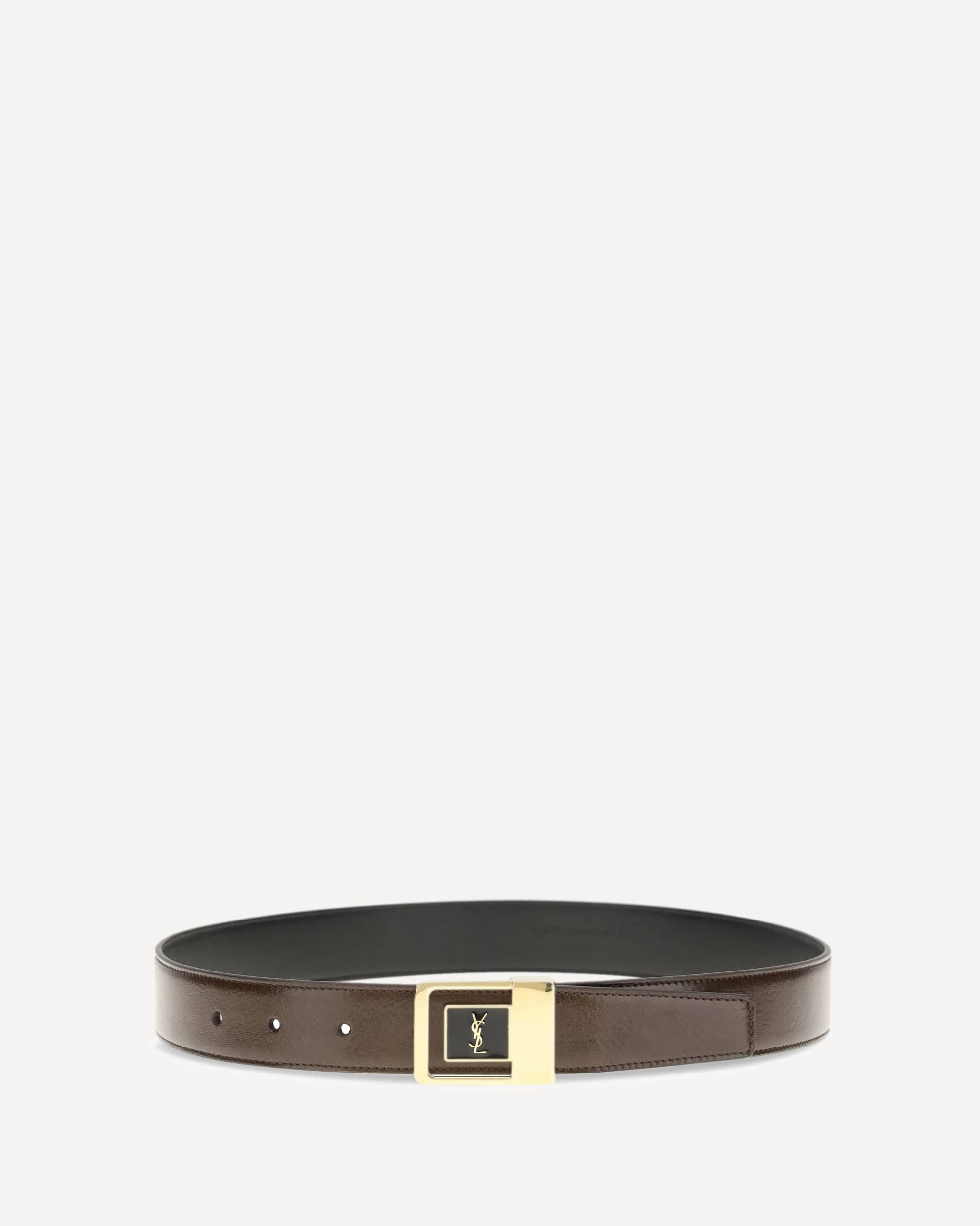 Saint Laurent La 66 Belt In Smooth Leather