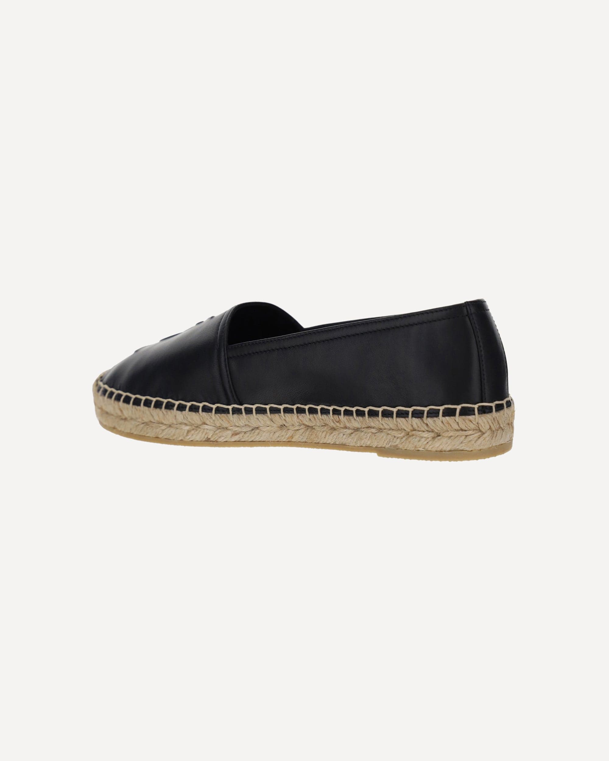 Saint Laurent Lambskin Espadrilles With Rope Detail