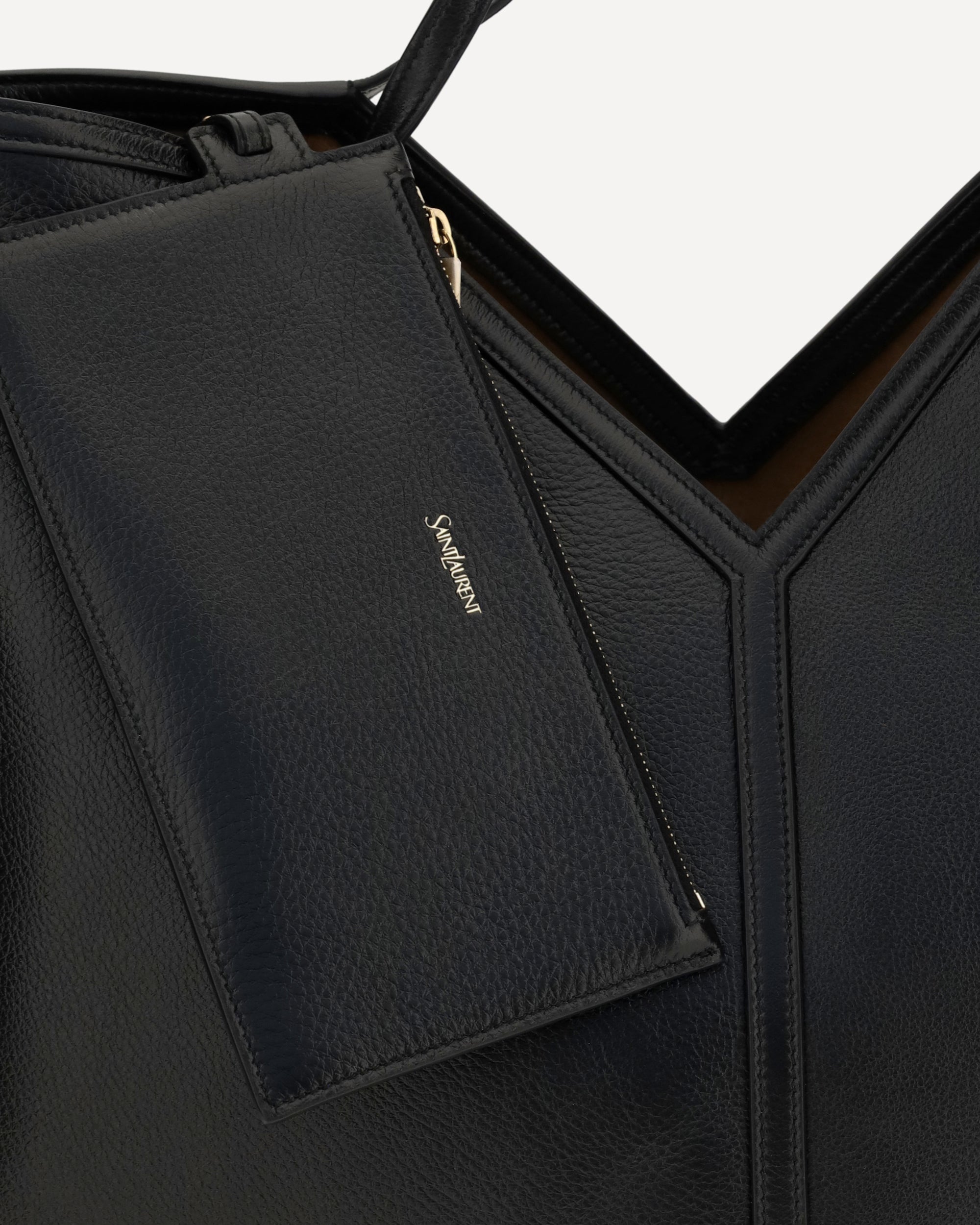 Saint Laurent Large Leather Tote Bag