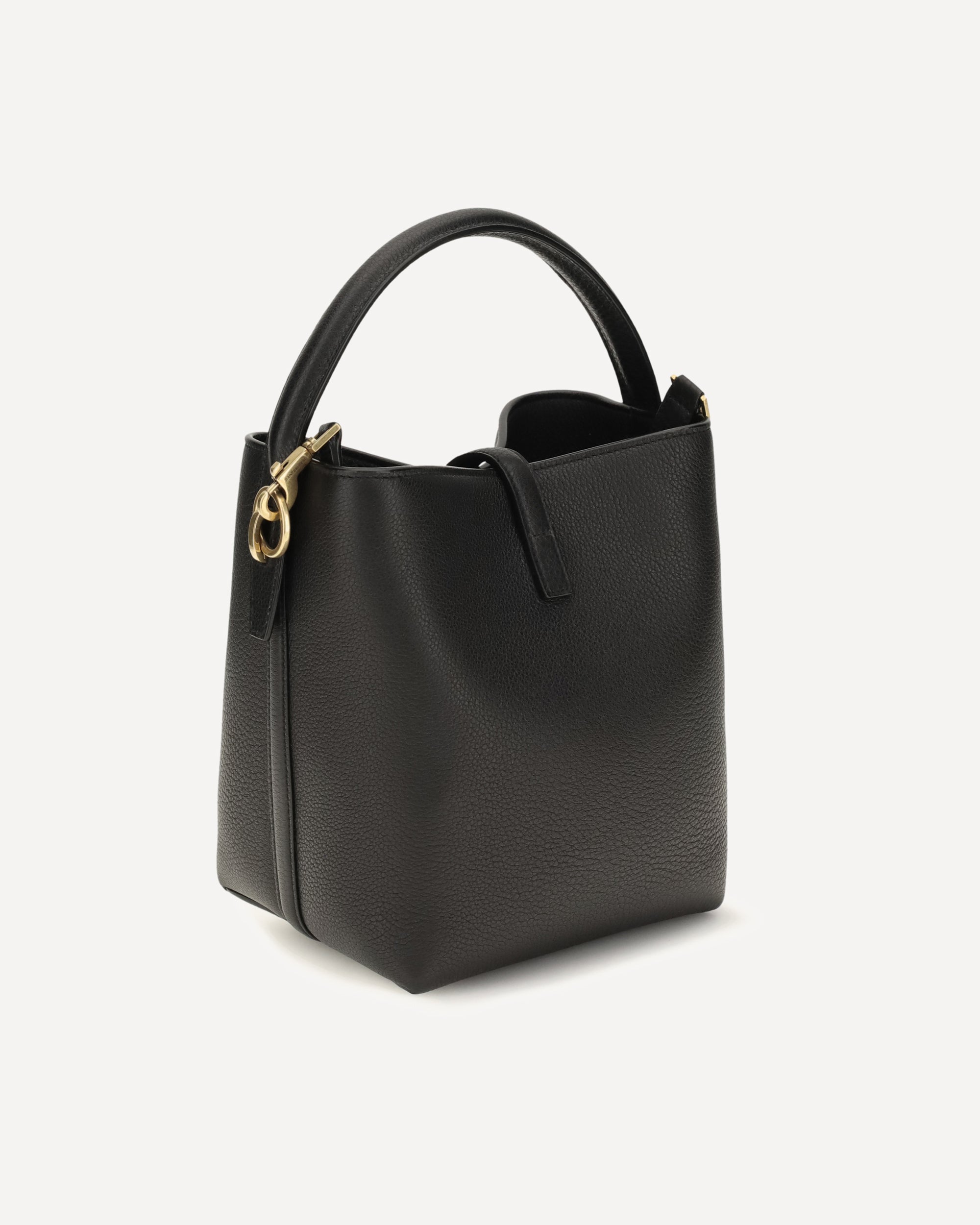 Saint Laurent Le 37 Bucket Bag In Grained Leather