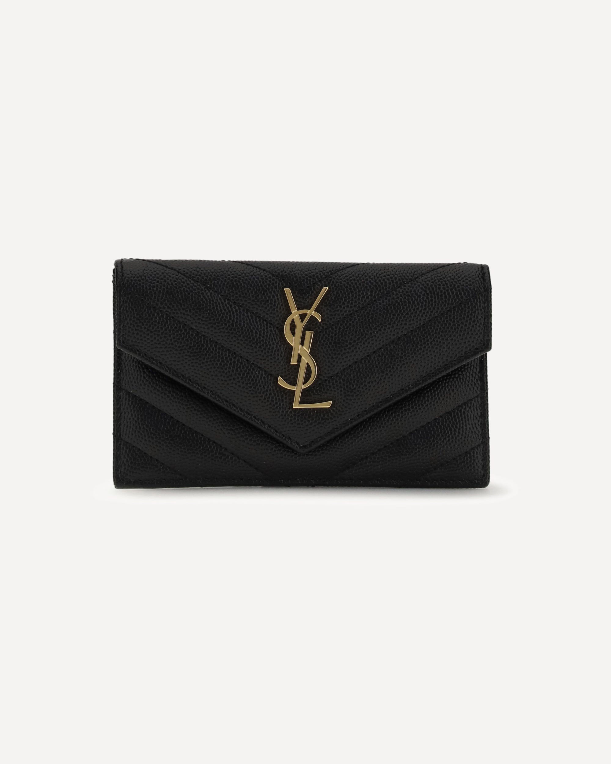 Saint Laurent Leather Card Holder Wallet