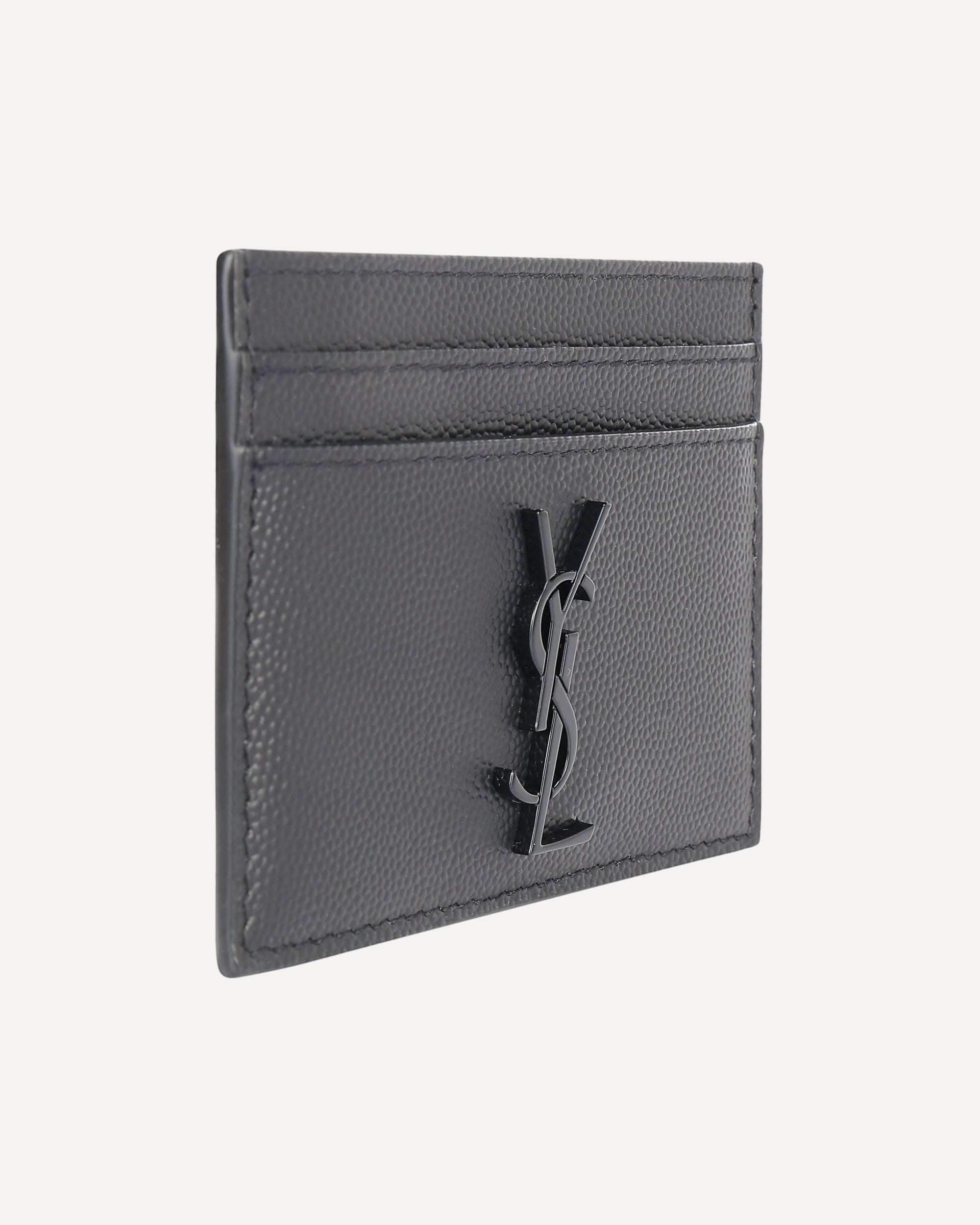 Saint Laurent Leather Cardholder With Logo - alternate view