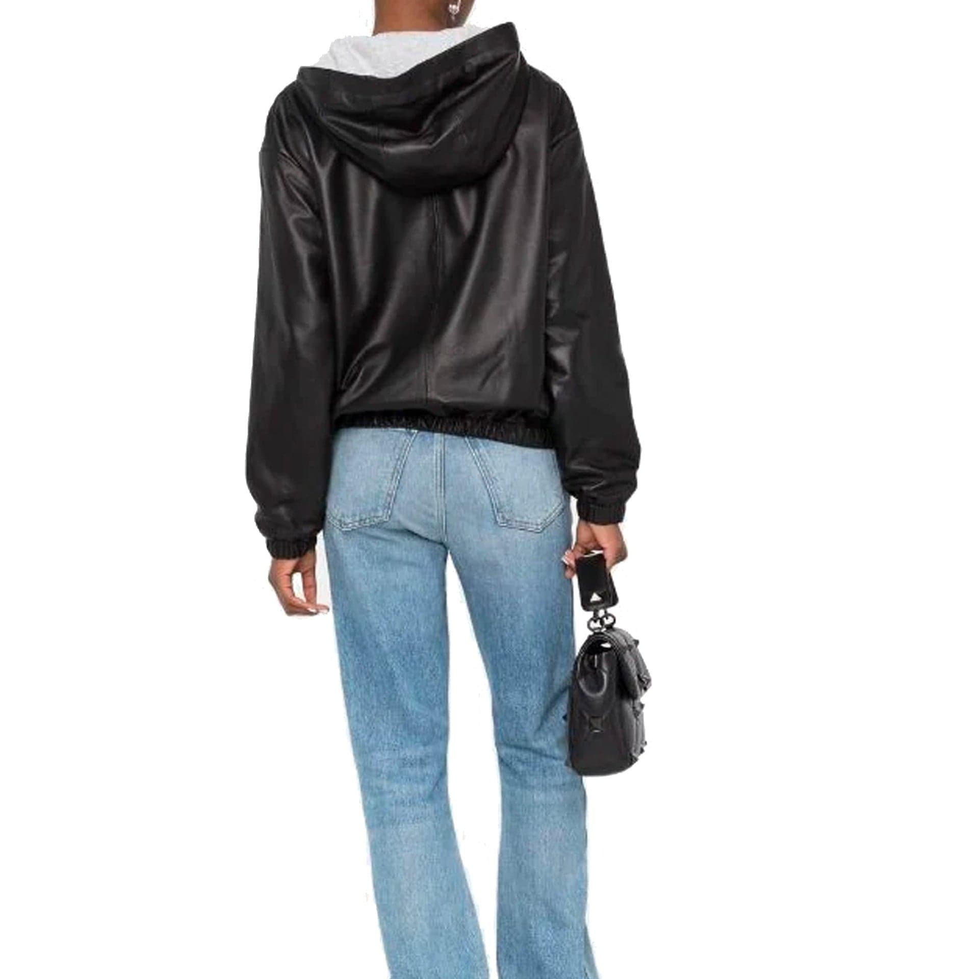 Saint Laurent Saint Laurent Leather Hooded Top