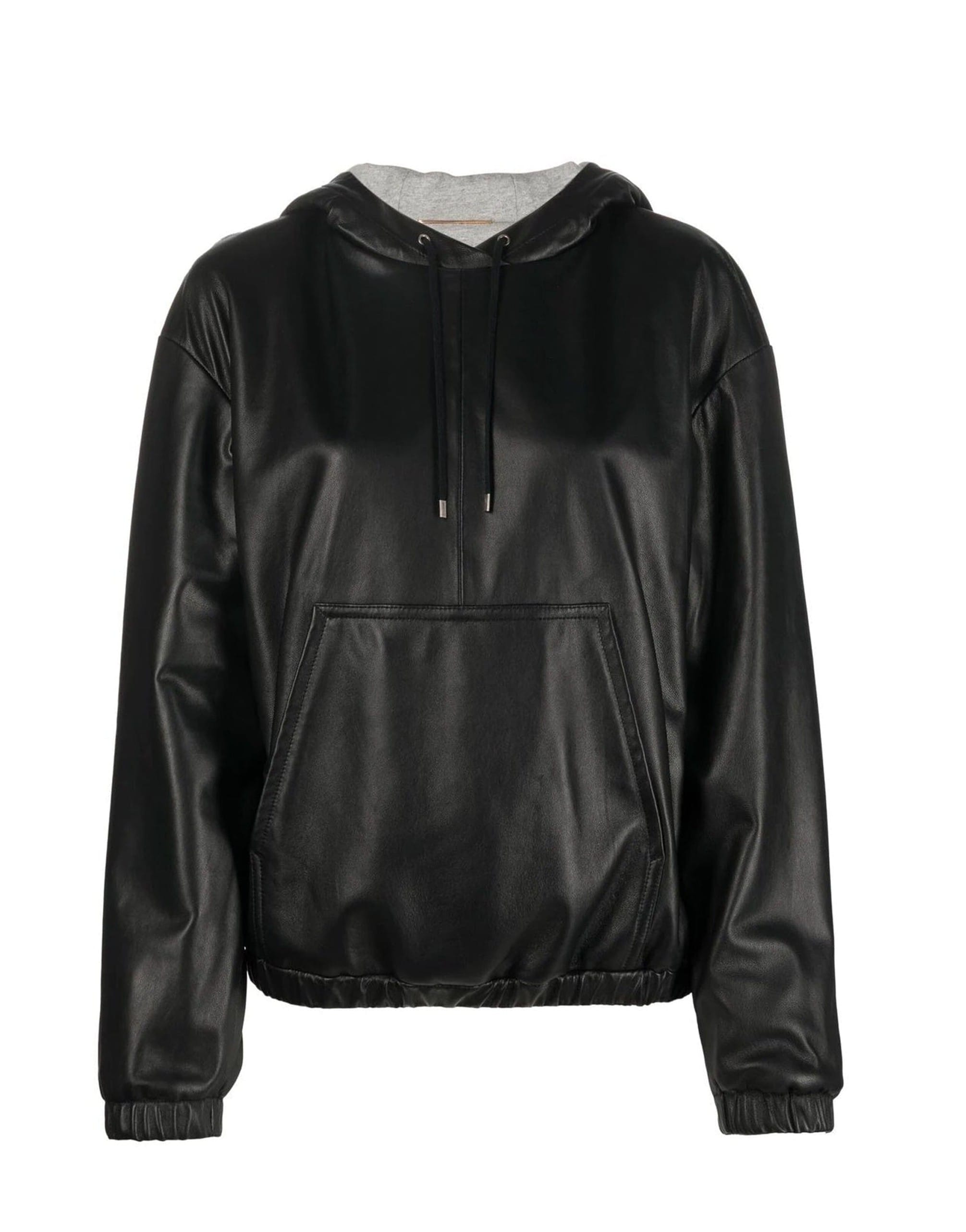 Saint Laurent Saint Laurent Leather Hooded Top