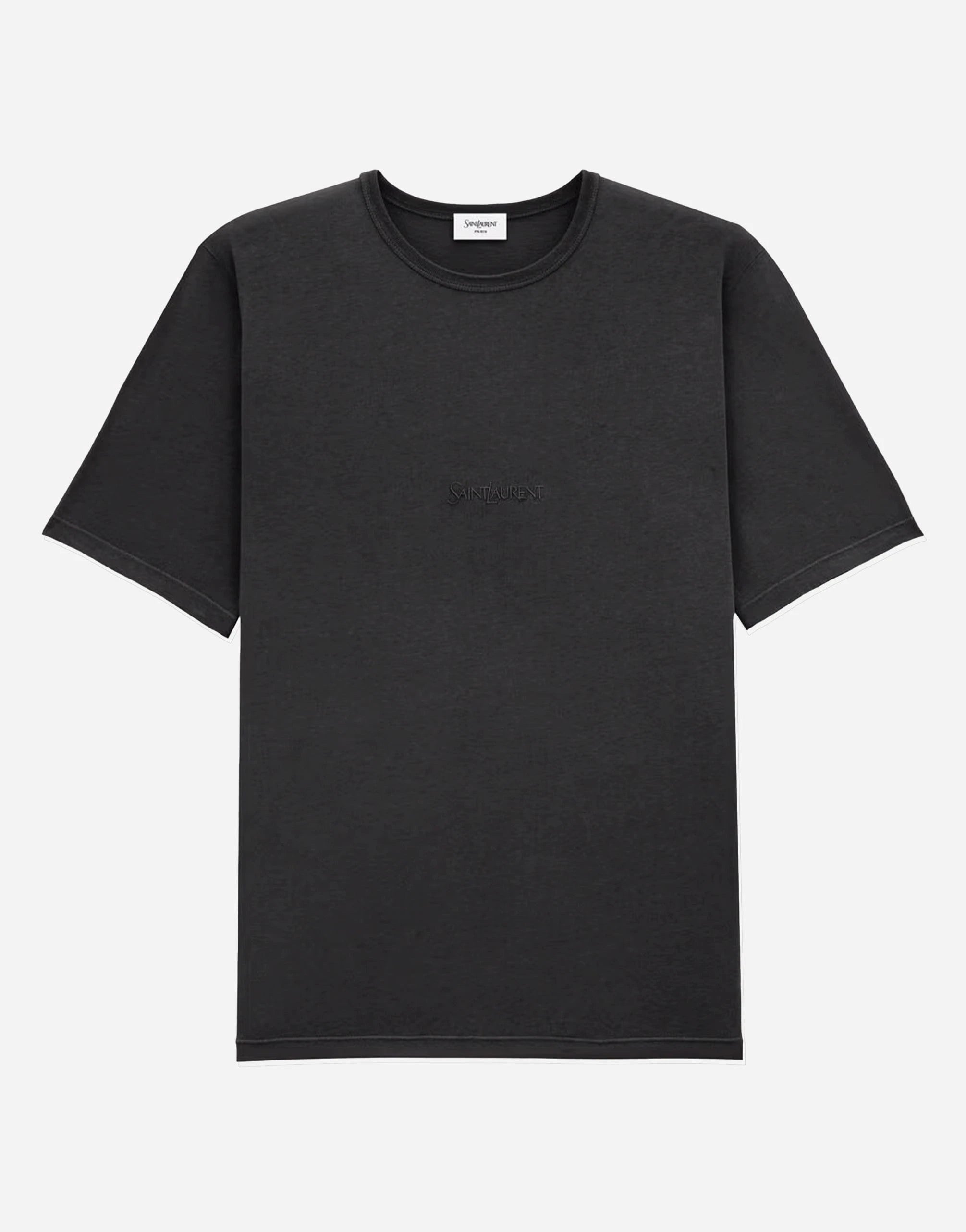 Saint Laurent Logo-Embroidered Cotton T-Shirt