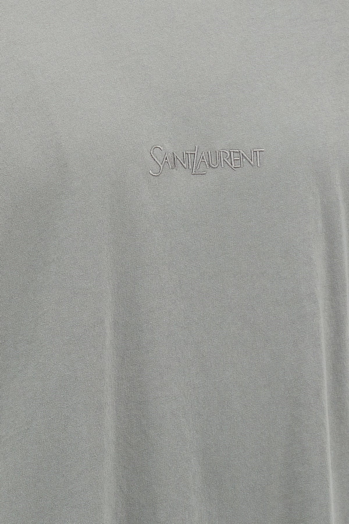 Saint Laurent Saint Laurent Logo Embroidery T-Shirt