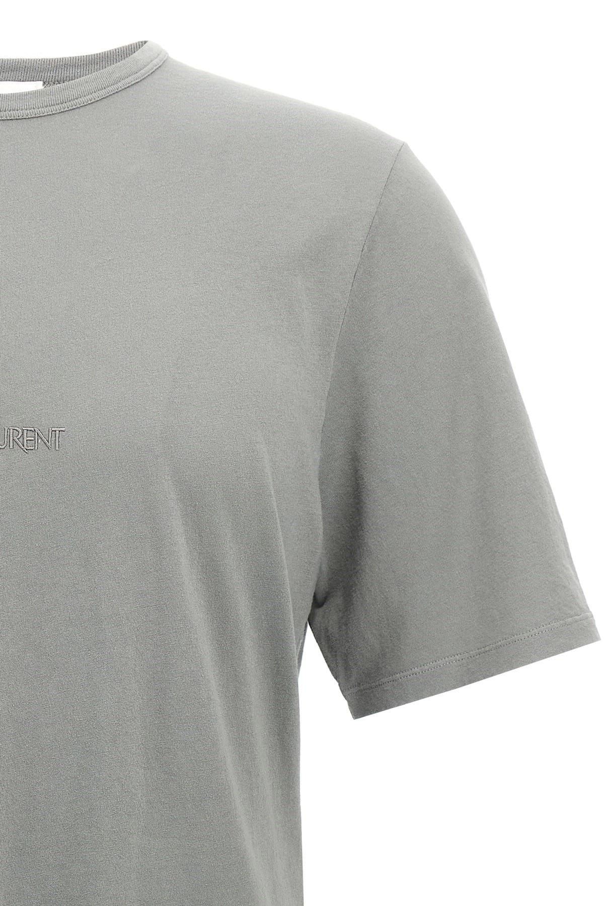Saint Laurent Saint Laurent Logo Embroidery T-Shirt