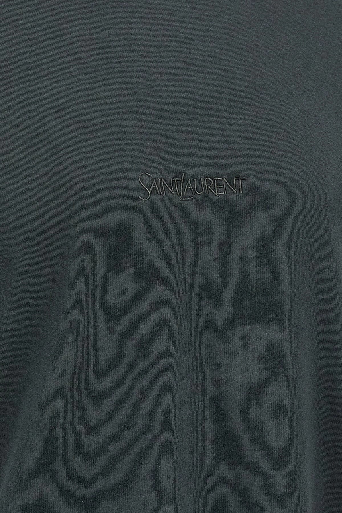 Saint Laurent Saint Laurent Logo Embroidery T-Shirt